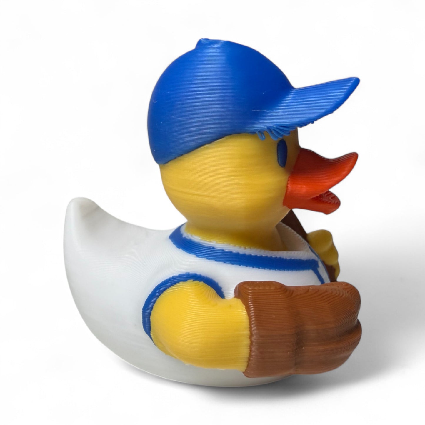 Baseball Duck – 3D-Printed Sports Duck with Cap, Glove & Home Run Attitude for Vehicle Dashboard 3D-Printed Duck - Jeep Accessory - Rubber Duck - Great for ducking