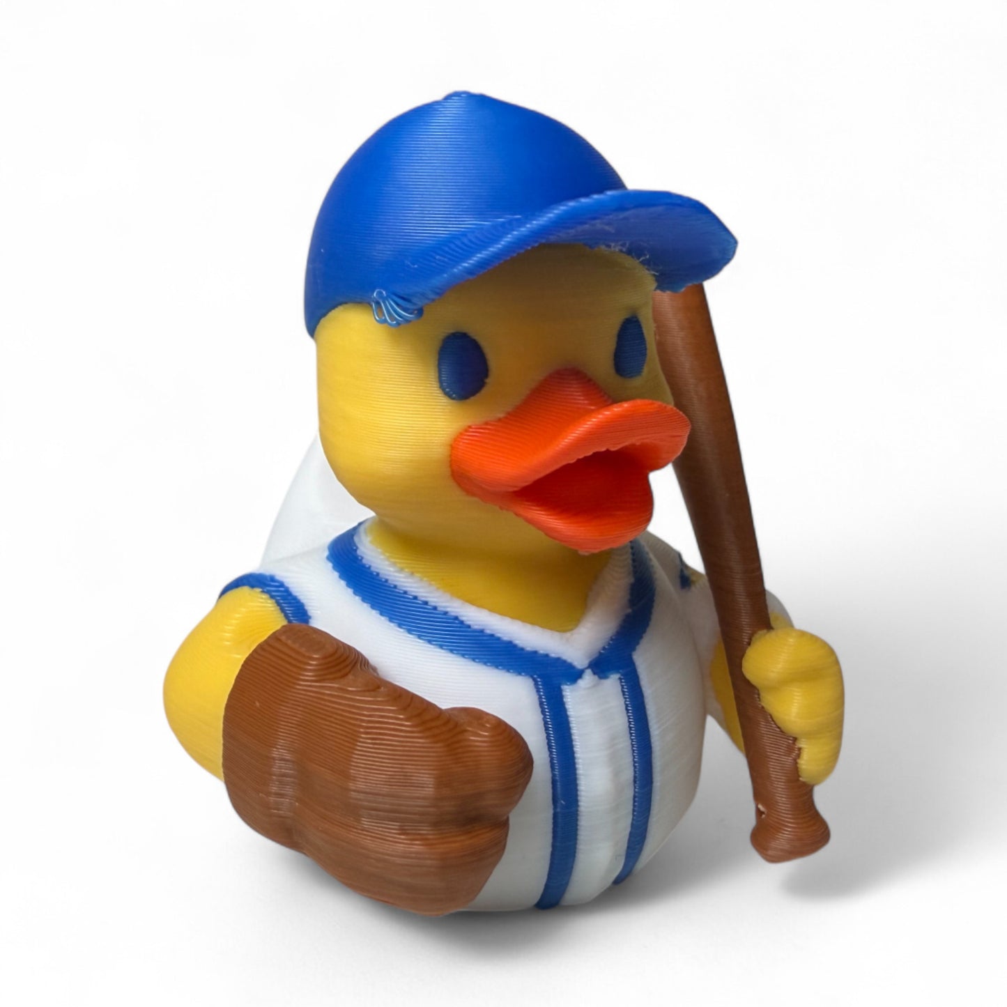 Baseball Duck – 3D-Printed Sports Duck with Cap, Glove & Home Run Attitude for Vehicle Dashboard 3D-Printed Duck - Jeep Accessory - Rubber Duck - Great for ducking