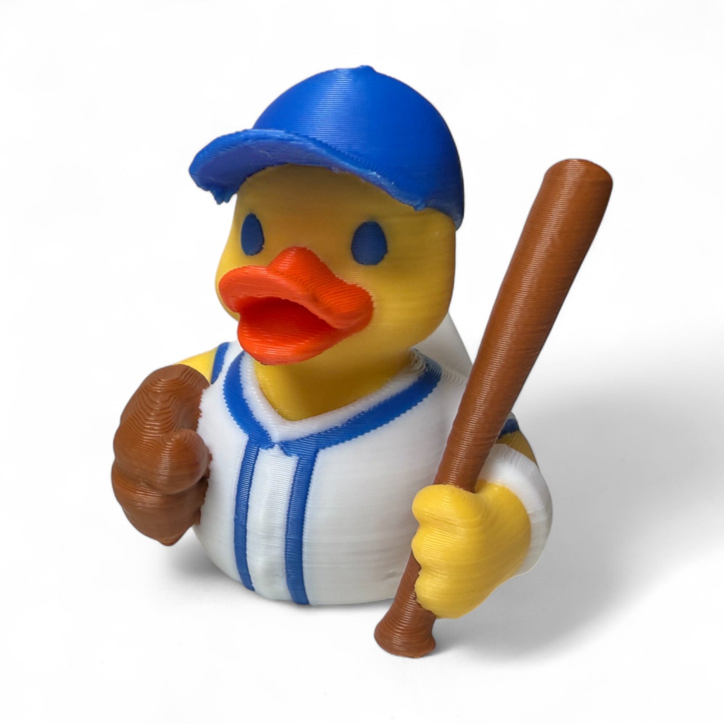 Baseball Duck – 3D-Printed Sports Duck with Cap, Glove & Home Run Attitude for Vehicle Dashboard 3D-Printed Duck - Jeep Accessory - Rubber Duck - Great for ducking