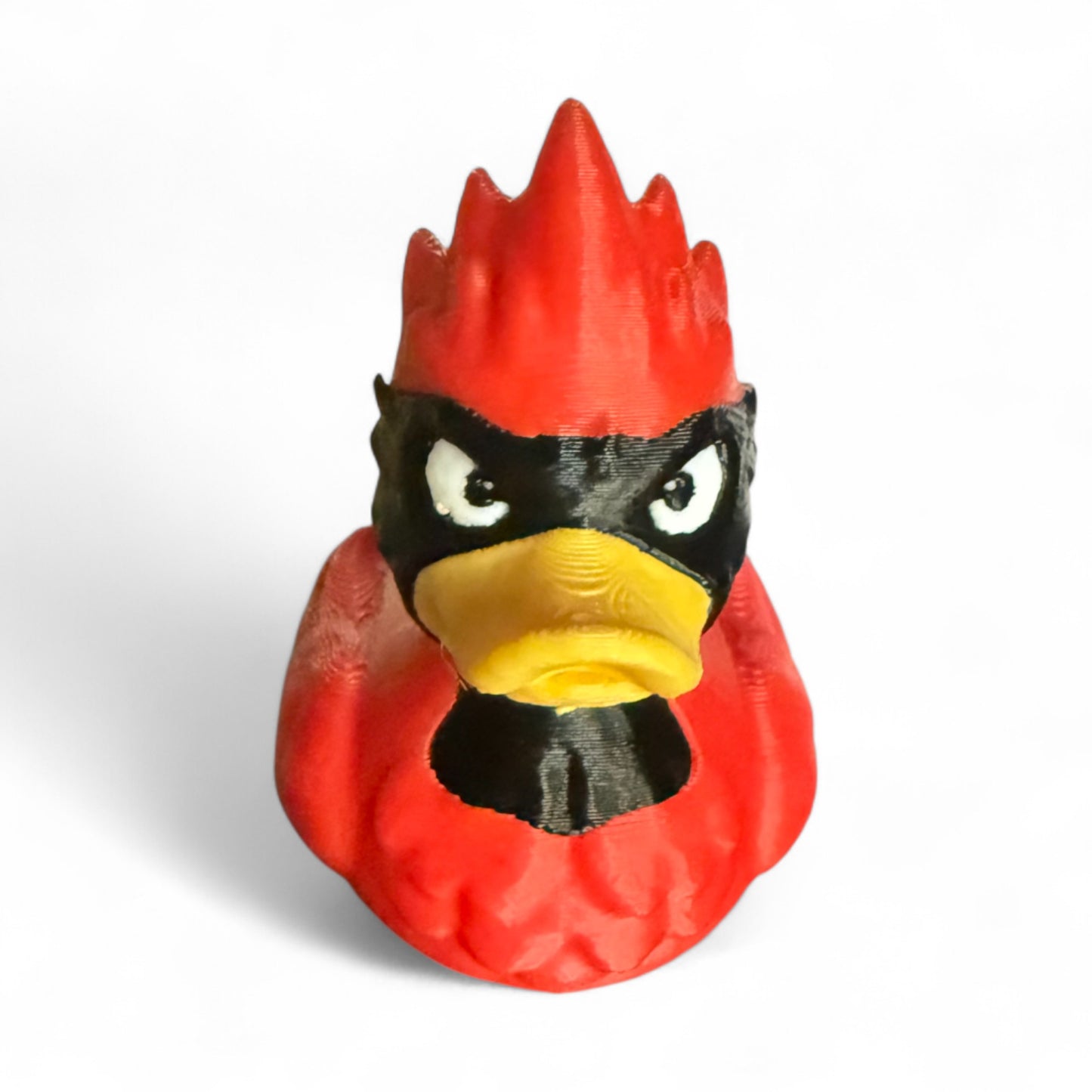 Cardinal Duck – 3D-Printed Bright Red Duck Inspired by the Northern Cardinal 3D-Printed Duck - Jeep Accessory - Rubber Duck - Great for ducking