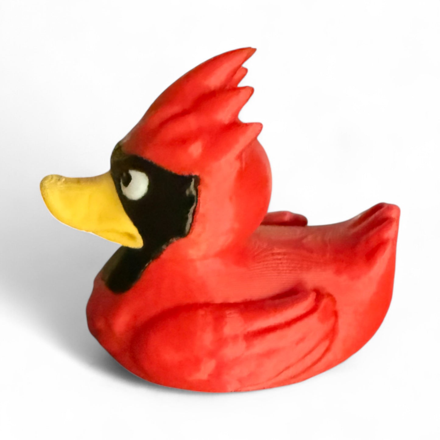 Cardinal Duck – 3D-Printed Bright Red Duck Inspired by the Northern Cardinal 3D-Printed Duck - Jeep Accessory - Rubber Duck - Great for ducking