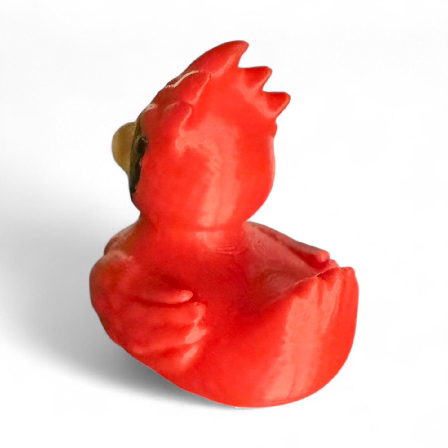Cardinal Duck – 3D-Printed Bright Red Duck Inspired by the Northern Cardinal 3D-Printed Duck - Jeep Accessory - Rubber Duck - Great for ducking