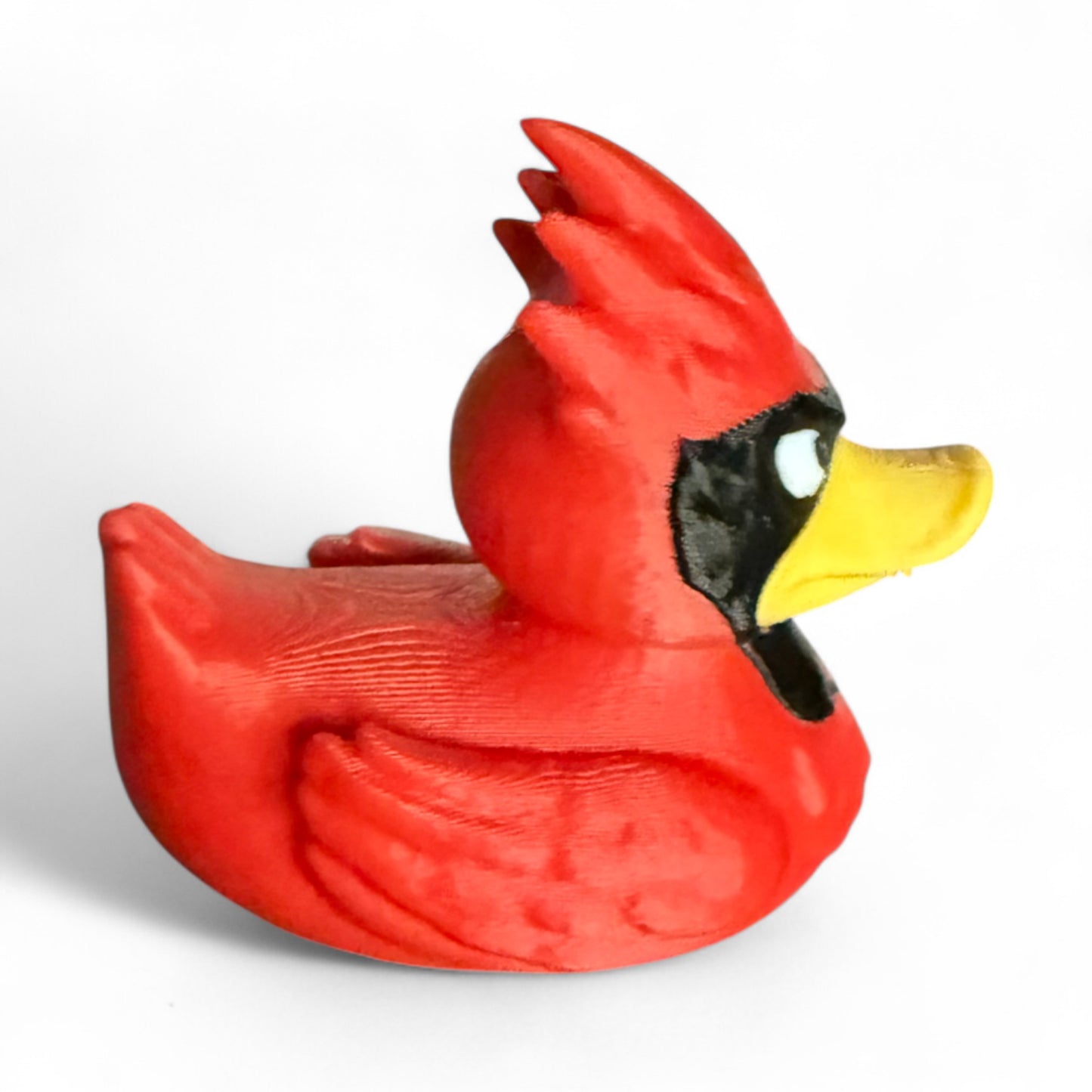 Cardinal Duck – 3D-Printed Bright Red Duck Inspired by the Northern Cardinal 3D-Printed Duck - Jeep Accessory - Rubber Duck - Great for ducking