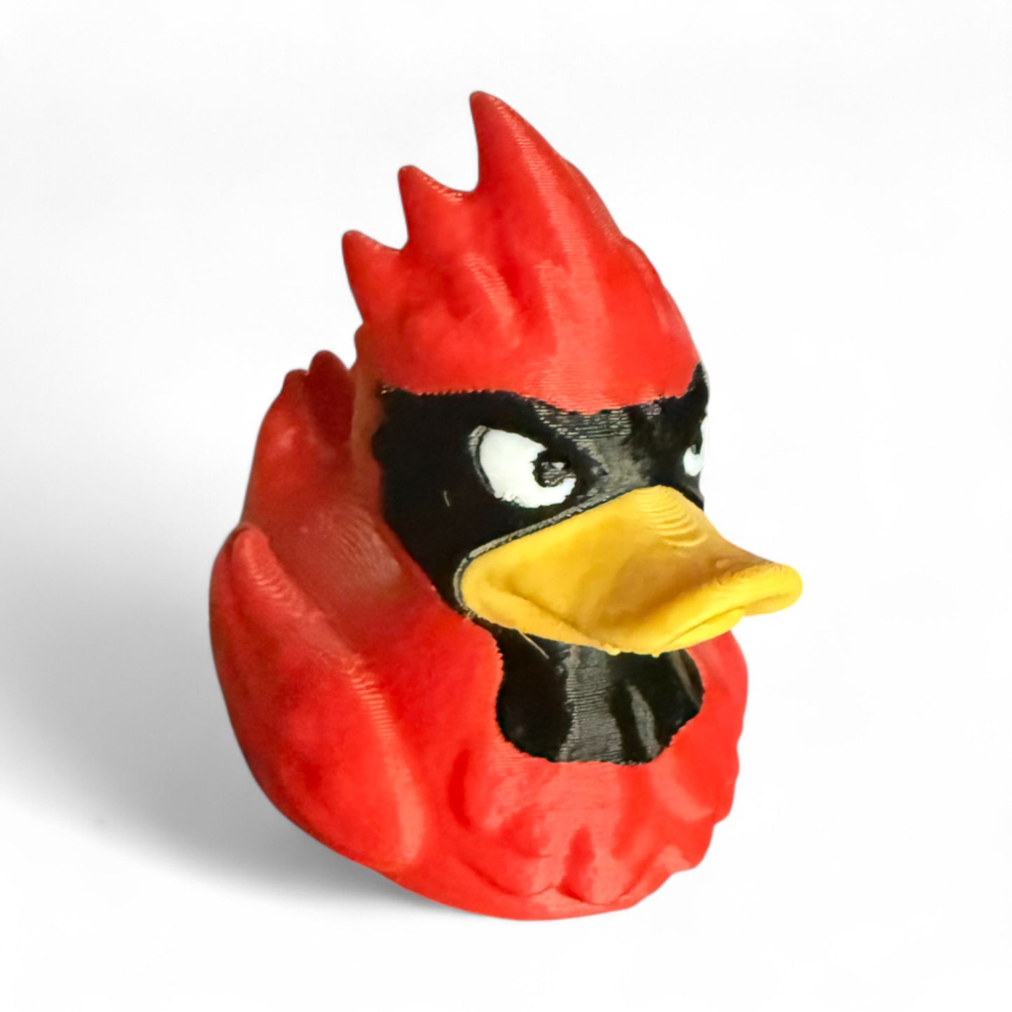 Cardinal Duck – 3D-Printed Bright Red Duck Inspired by the Northern Cardinal 3D-Printed Duck - Jeep Accessory - Rubber Duck - Great for ducking