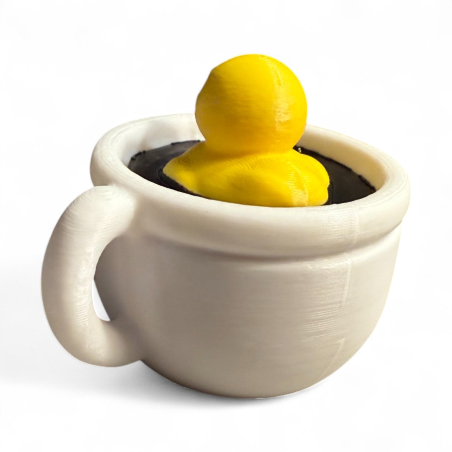 Coffee Duck – Cute Caffeine Gift for Coffee Lovers & Car Dashboard Fun 3D-Printed Duck - Jeep Accessory - Rubber Duck - Great for ducking