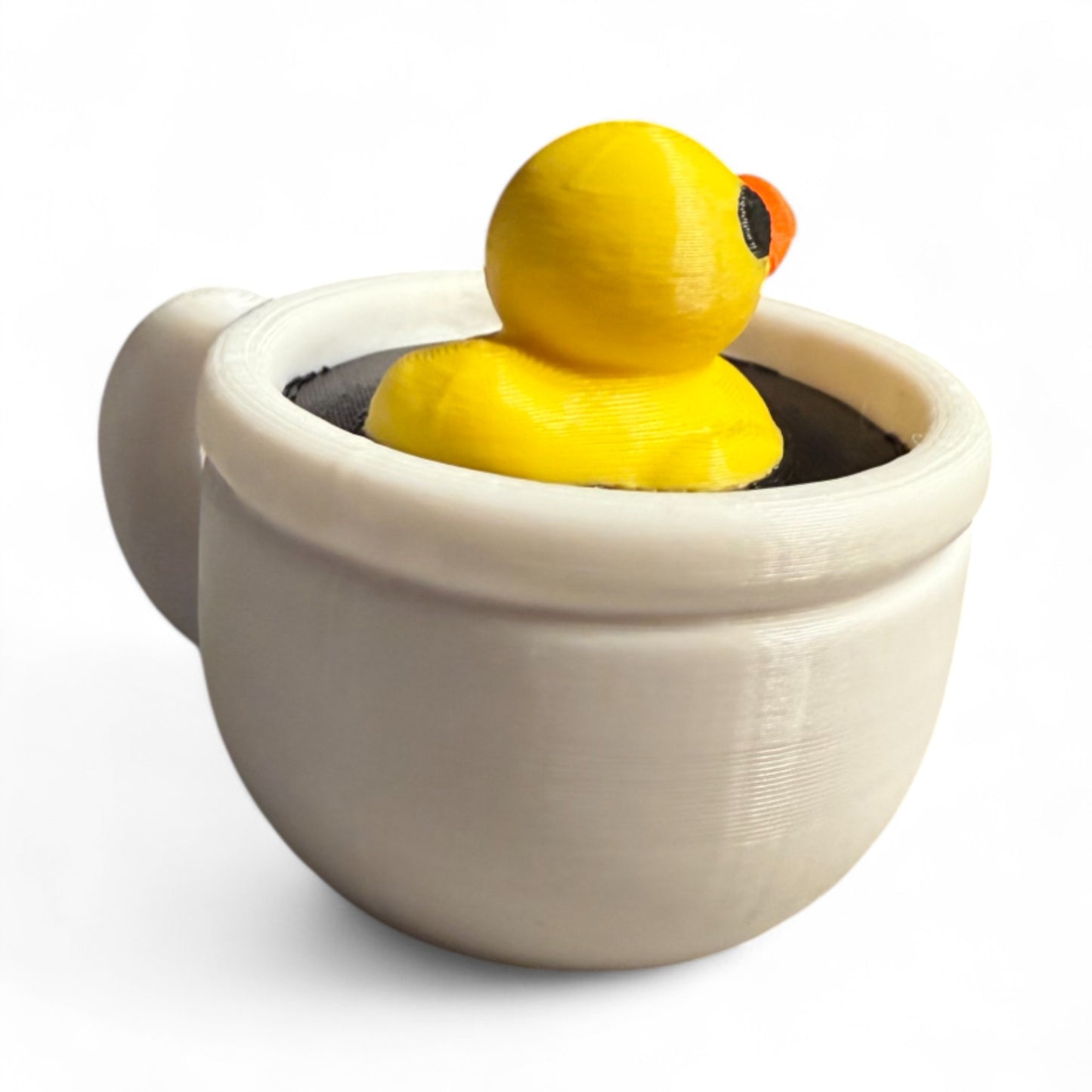 Coffee Duck – Cute Caffeine Gift for Coffee Lovers & Car Dashboard Fun 3D-Printed Duck - Jeep Accessory - Rubber Duck - Great for ducking