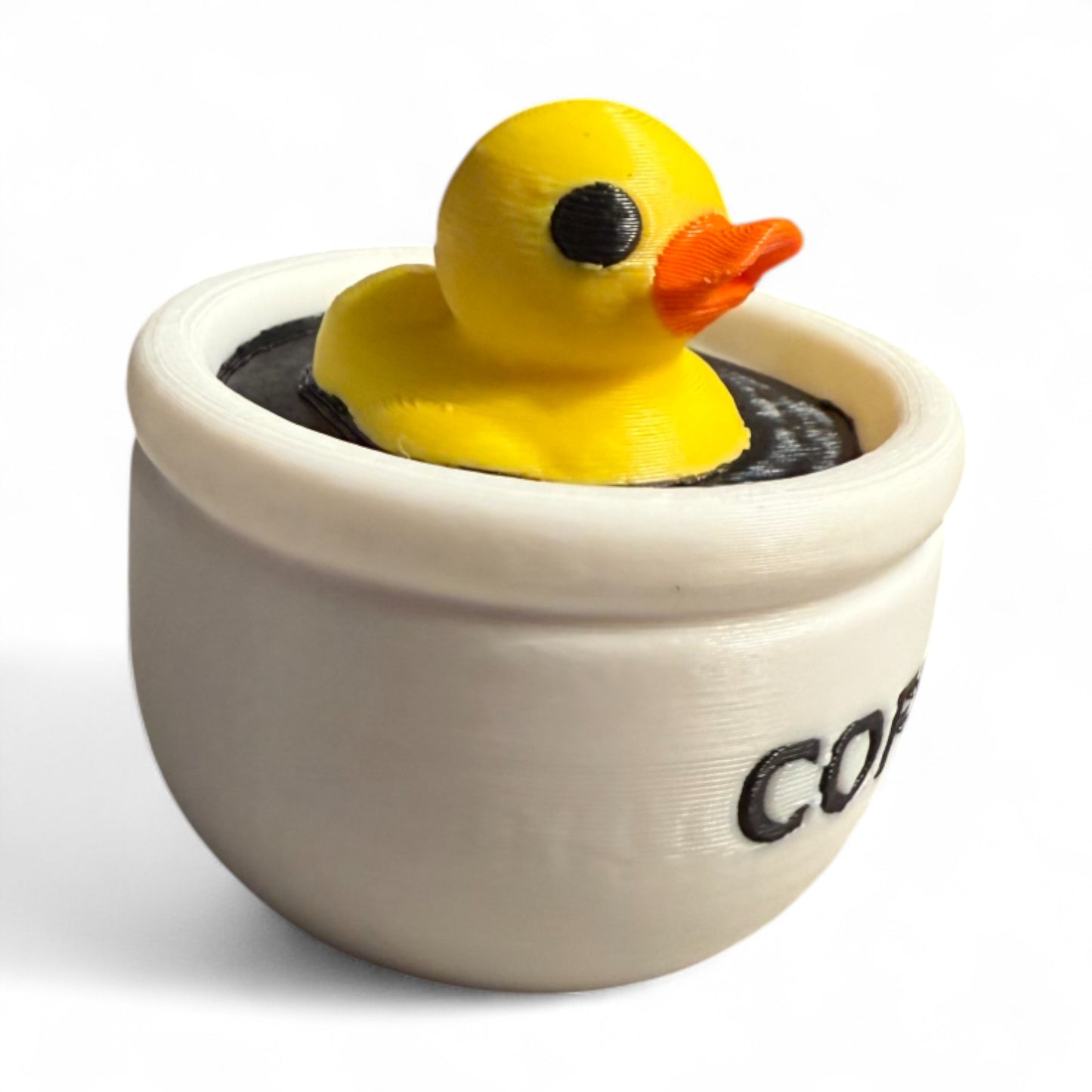 Coffee Duck – Cute Caffeine Gift for Coffee Lovers & Car Dashboard Fun 3D-Printed Duck - Jeep Accessory - Rubber Duck - Great for ducking