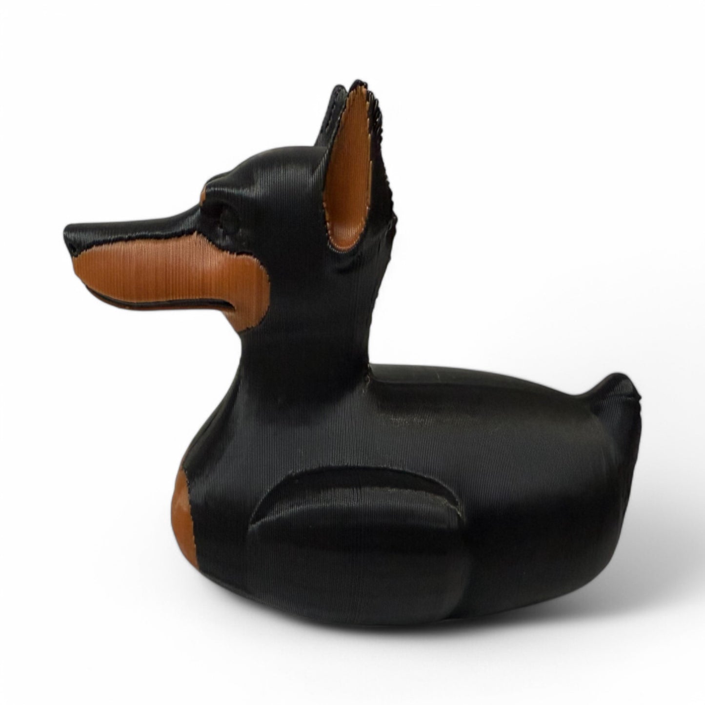 Doberman Duck – 3D-Printed Bold & Loyal Dog Duck Collectible 3D-Printed Duck - Jeep Accessory - Rubber Duck - Great for ducking