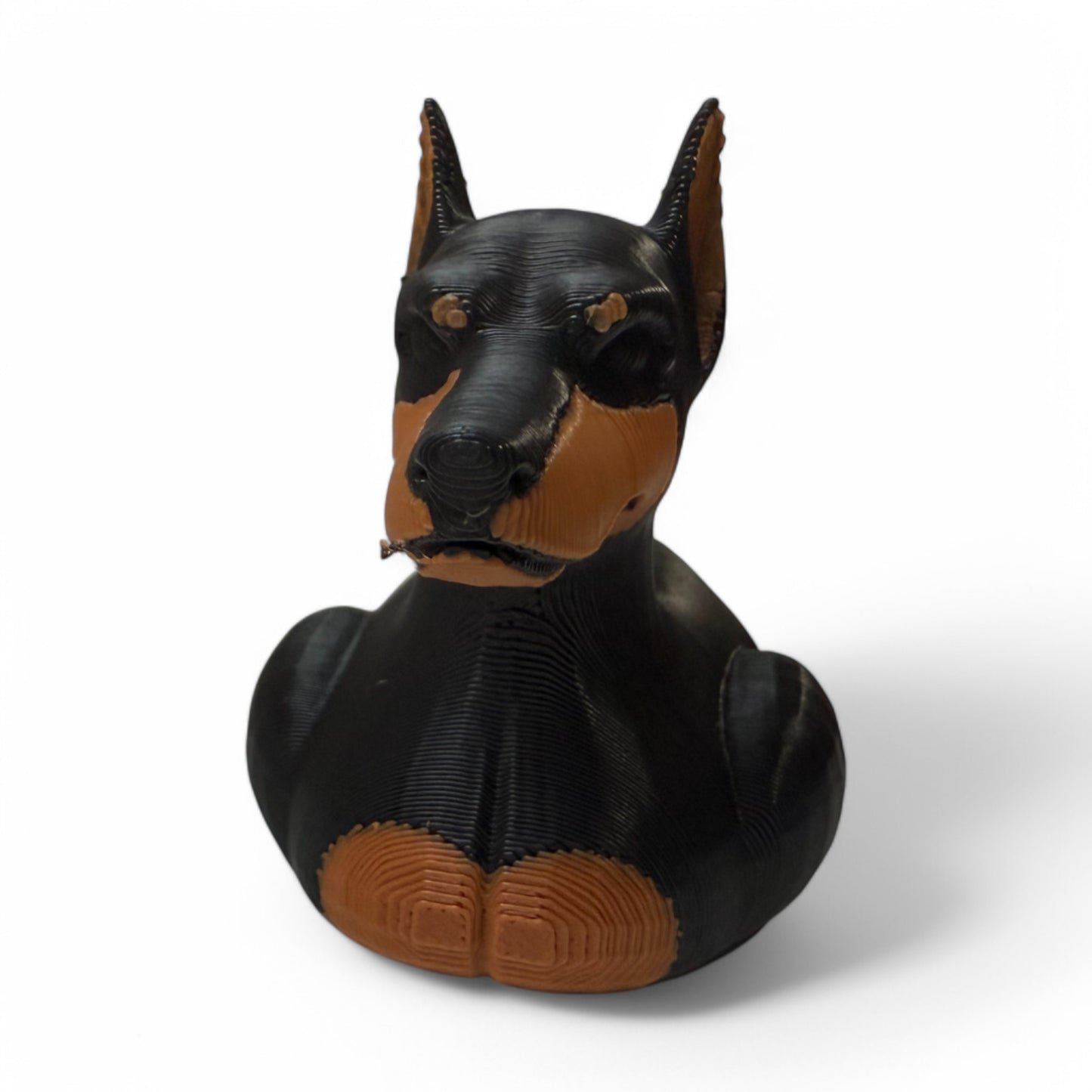 Doberman Duck – 3D-Printed Bold & Loyal Dog Duck Collectible 3D-Printed Duck - Jeep Accessory - Rubber Duck - Great for ducking