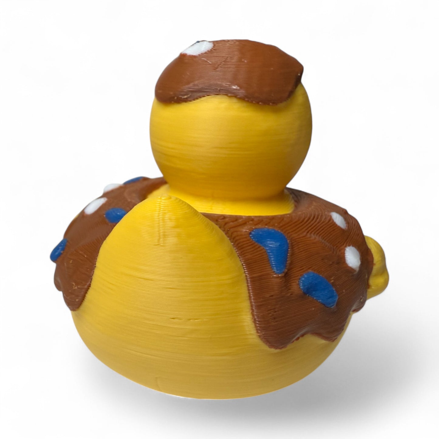 Doughnut Duck – Chocolate Icing Duck with Sprinkles for Vehicle Dashboard or Office 3D-Printed Duck - Jeep Accessory - Rubber Duck - Great for ducking