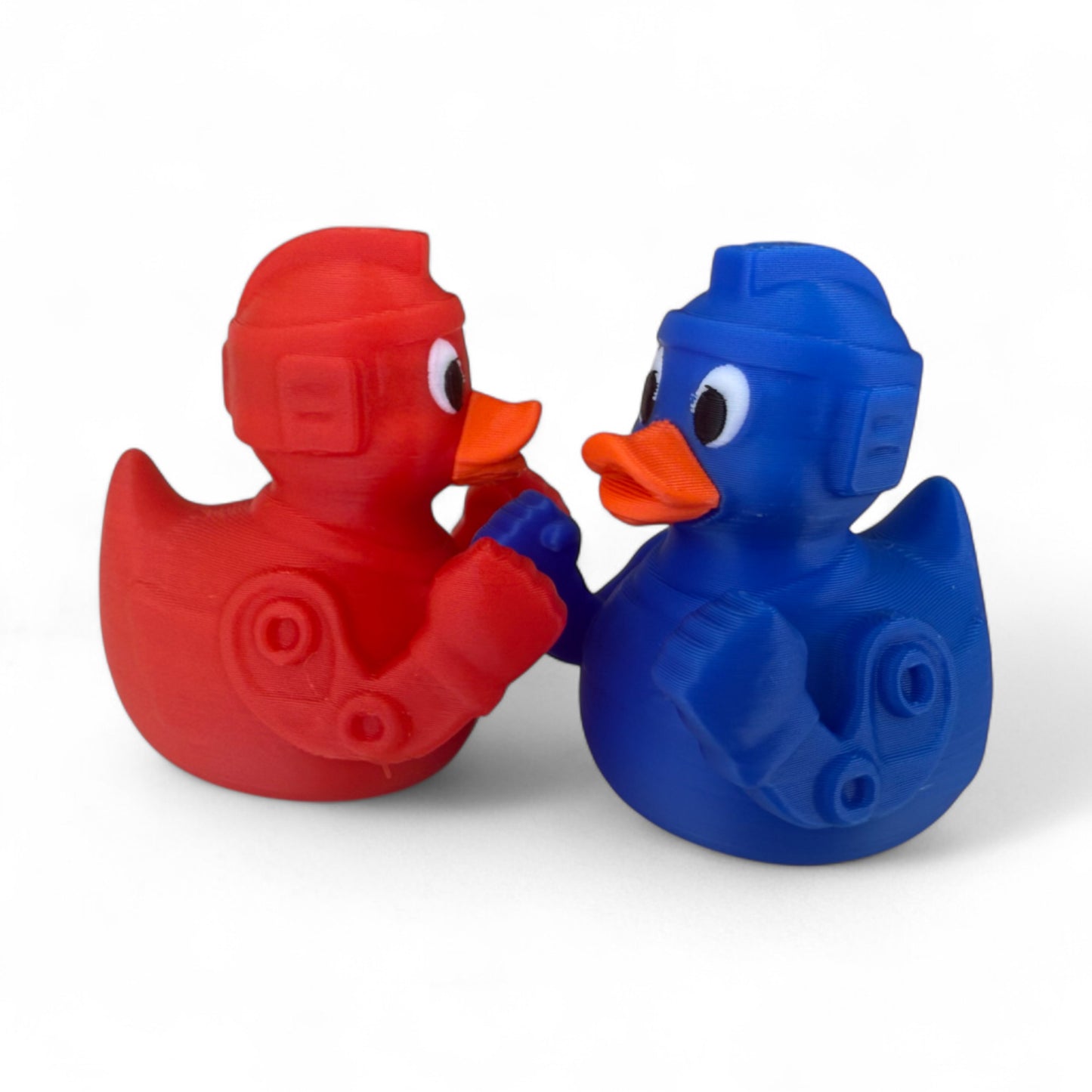 Duck’em Up Robots – Red vs. Blue Battle Ducks | Nostalgic Toy Ducks 3D-Printed Duck - Jeep Accessory - Rubber Duck - Great for ducking