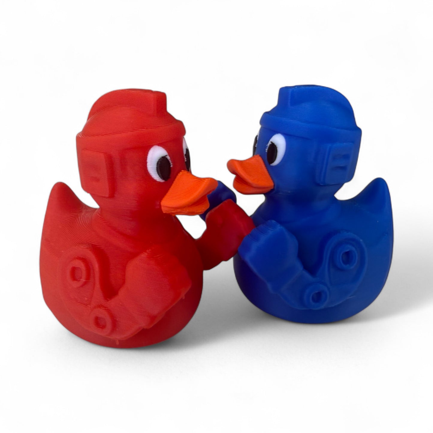 Duck’em Up Robots – Red vs. Blue Battle Ducks | Nostalgic Toy Ducks 3D-Printed Duck - Jeep Accessory - Rubber Duck - Great for ducking