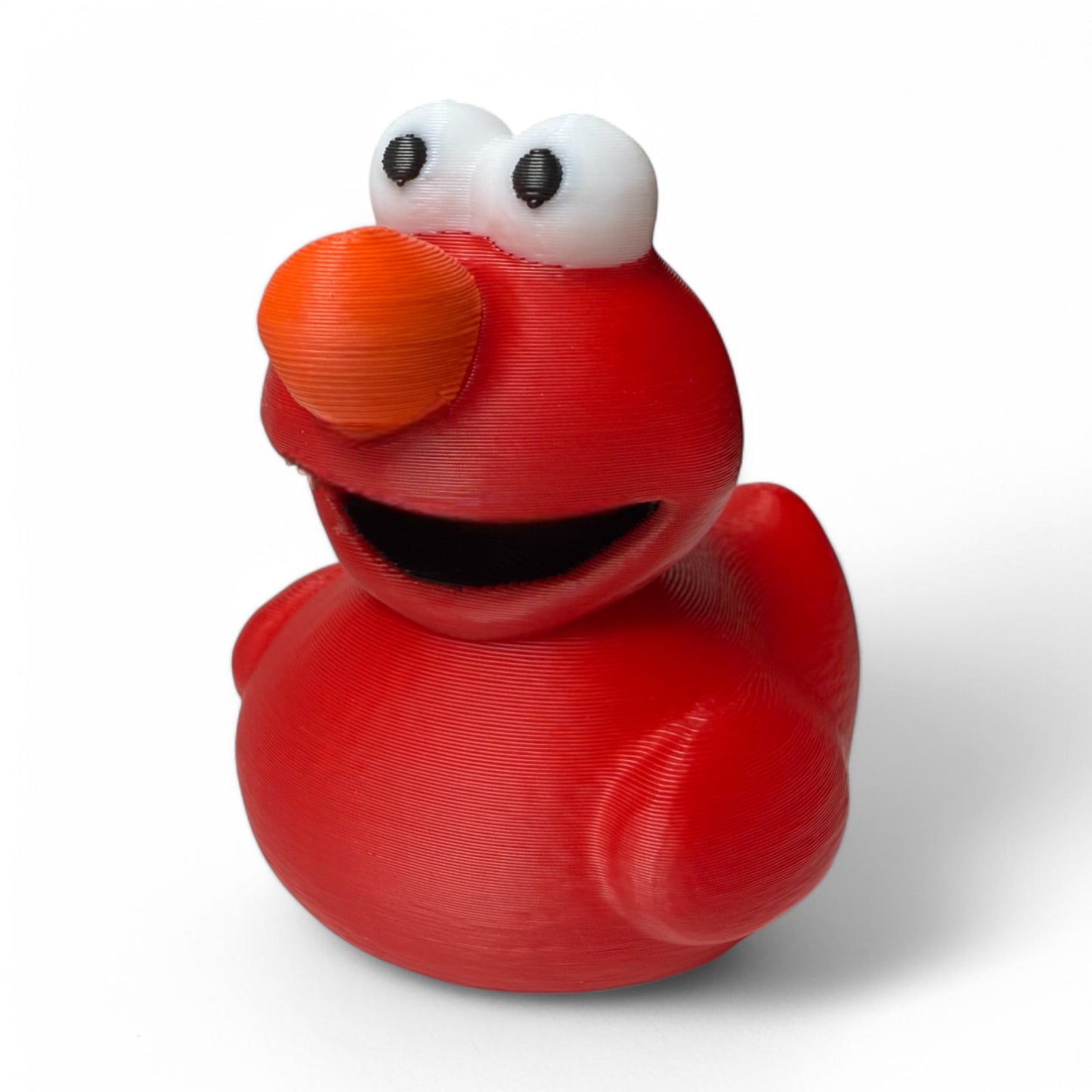 Elmo-Inspired Duck – 3D-Printed Fuzzy Red Duck Collectible for Fans of Childhood Favorites 3D-Printed Duck - Jeep Accessory - Rubber Duck - Great for ducking