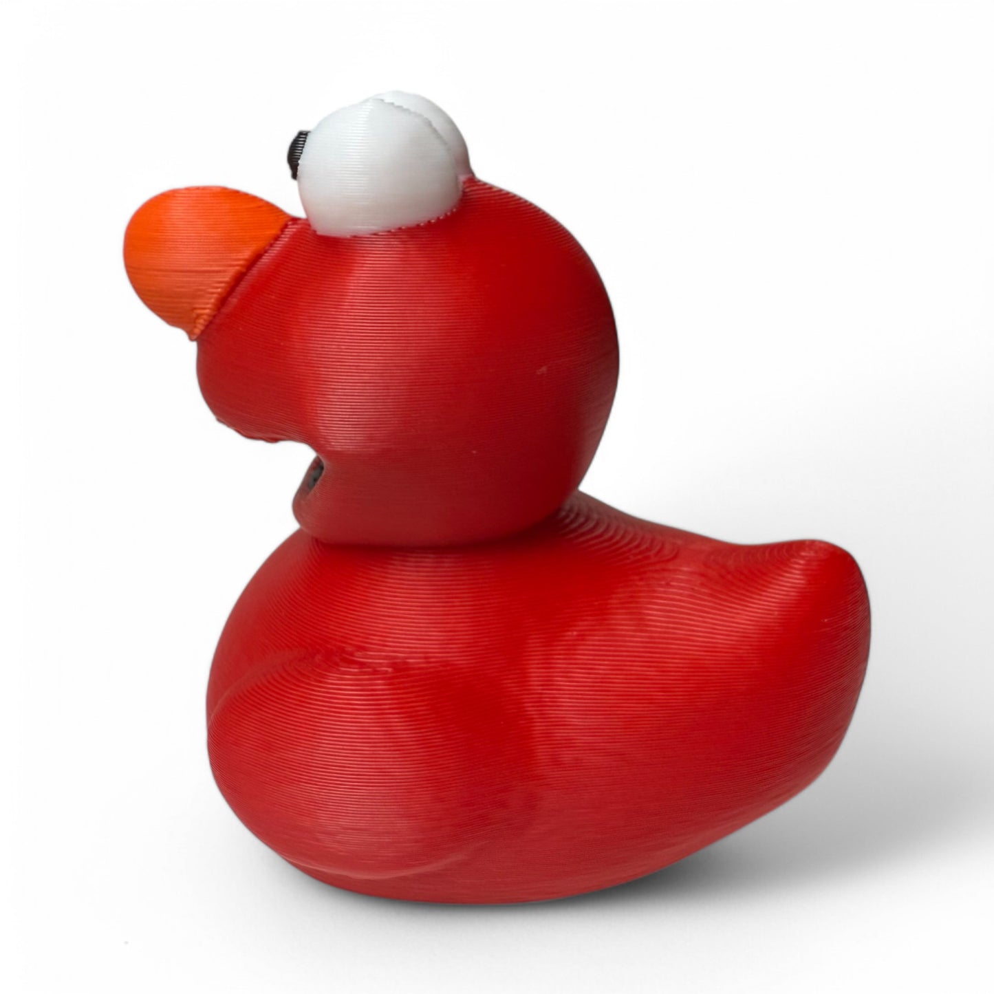 Elmo-Inspired Duck – 3D-Printed Fuzzy Red Duck Collectible for Fans of Childhood Favorites 3D-Printed Duck - Jeep Accessory - Rubber Duck - Great for ducking