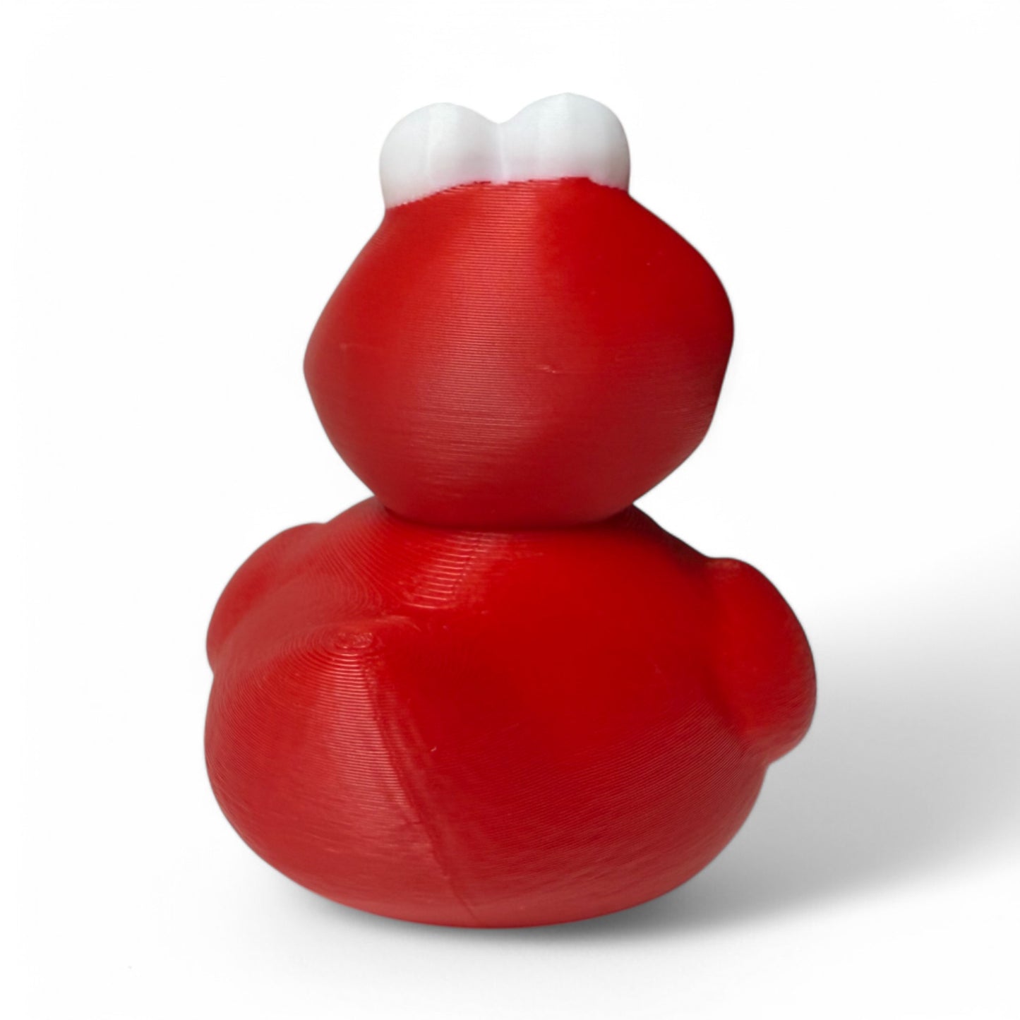 Elmo-Inspired Duck – 3D-Printed Fuzzy Red Duck Collectible for Fans of Childhood Favorites 3D-Printed Duck - Jeep Accessory - Rubber Duck - Great for ducking