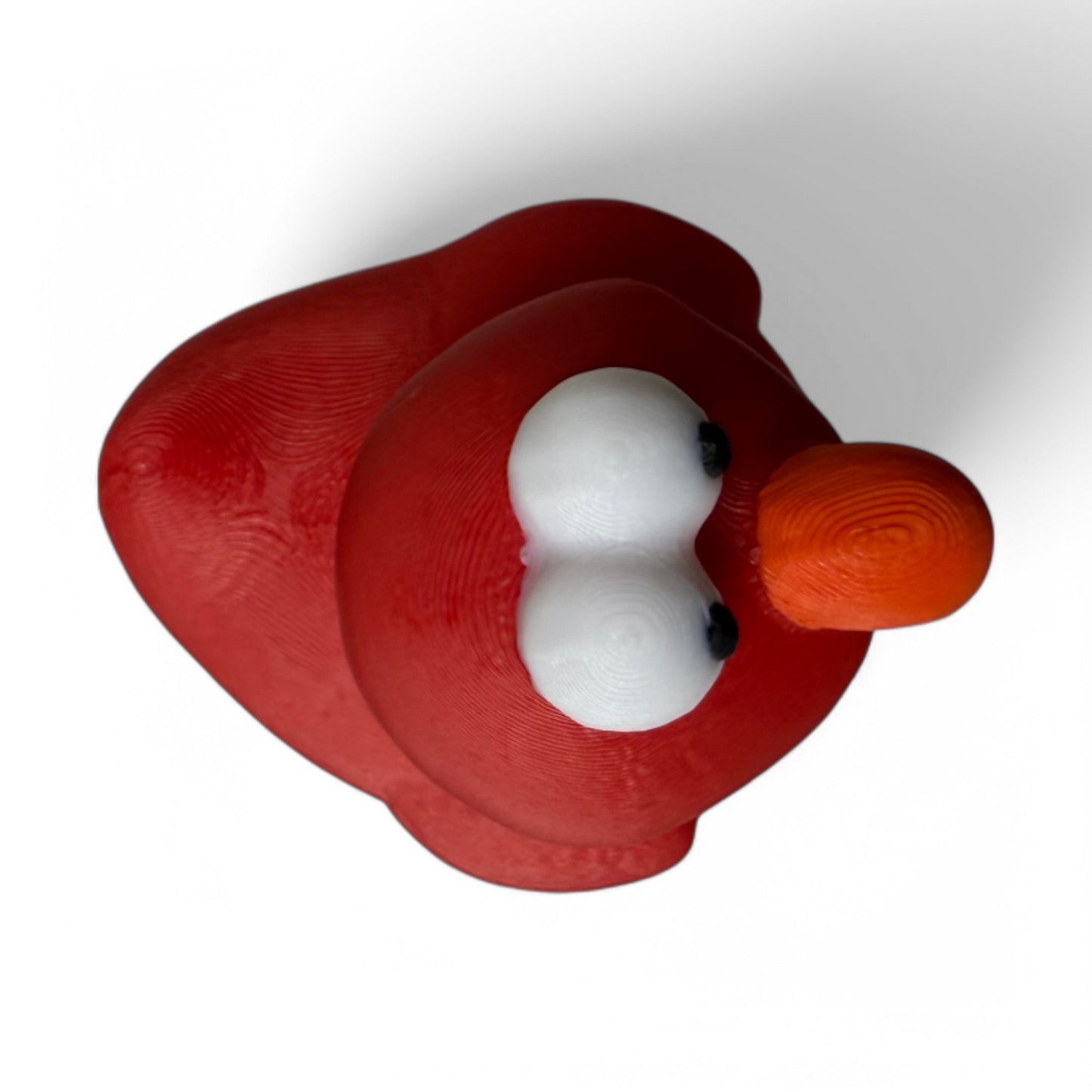 Elmo-Inspired Duck – 3D-Printed Fuzzy Red Duck Collectible for Fans of Childhood Favorites 3D-Printed Duck - Jeep Accessory - Rubber Duck - Great for ducking