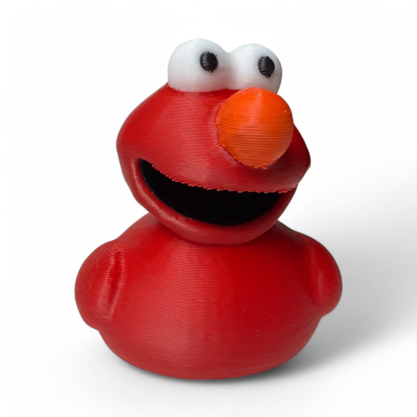 Elmo-Inspired Duck – 3D-Printed Fuzzy Red Duck Collectible for Fans of Childhood Favorites 3D-Printed Duck - Jeep Accessory - Rubber Duck - Great for ducking