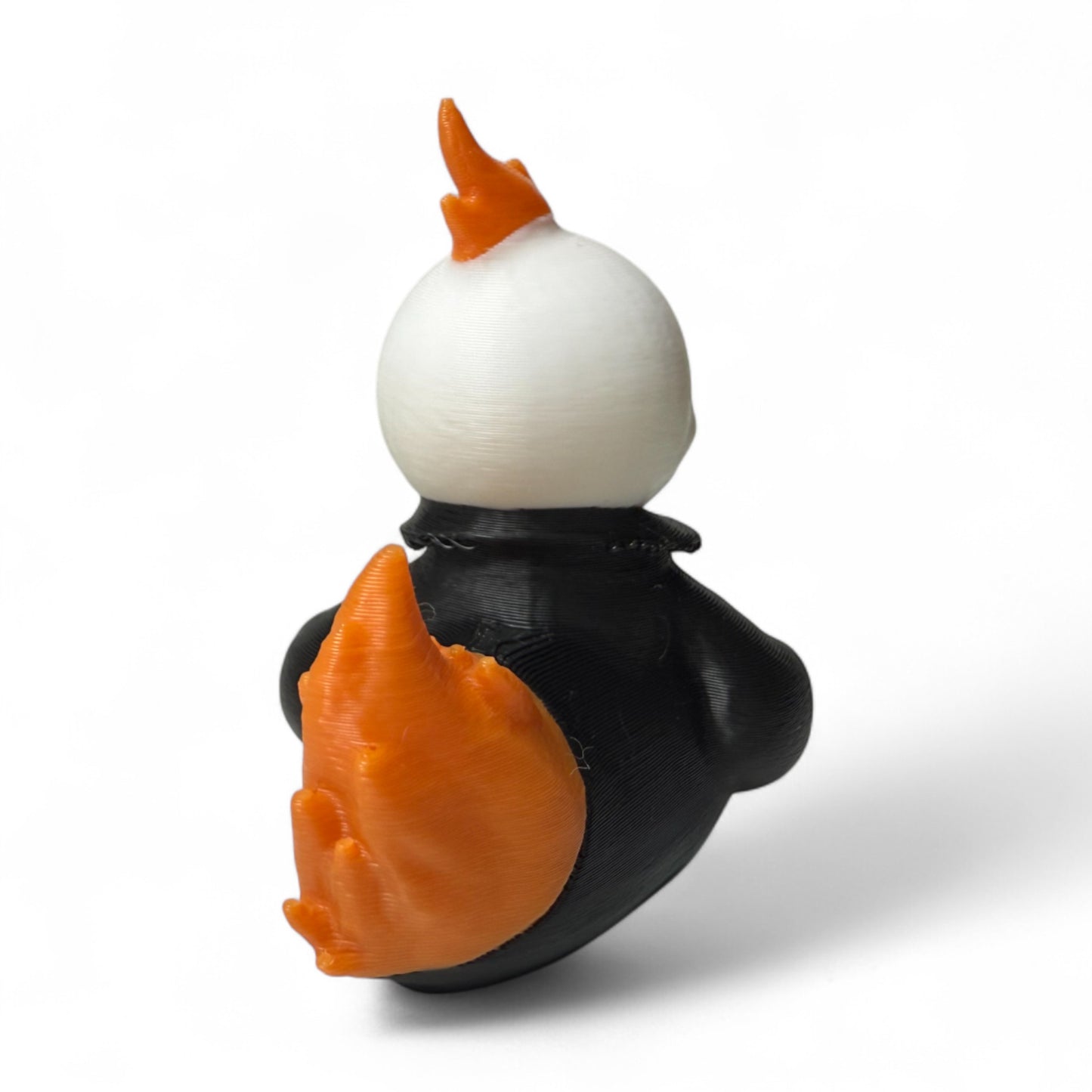 Flaming Skull Biker Duck – 3D-Printed Duck with Skull Fire and Attitude 3D-Printed Duck - Jeep Accessory - Rubber Duck - Great for ducking
