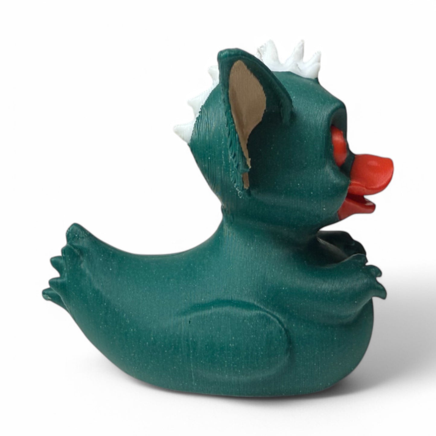 Gremlin Duck – 3D-Printed Duck with Mischievous Charm & Fuzzy Ears 3D-Printed Duck - Jeep Accessory - Rubber Duck - Great for ducking
