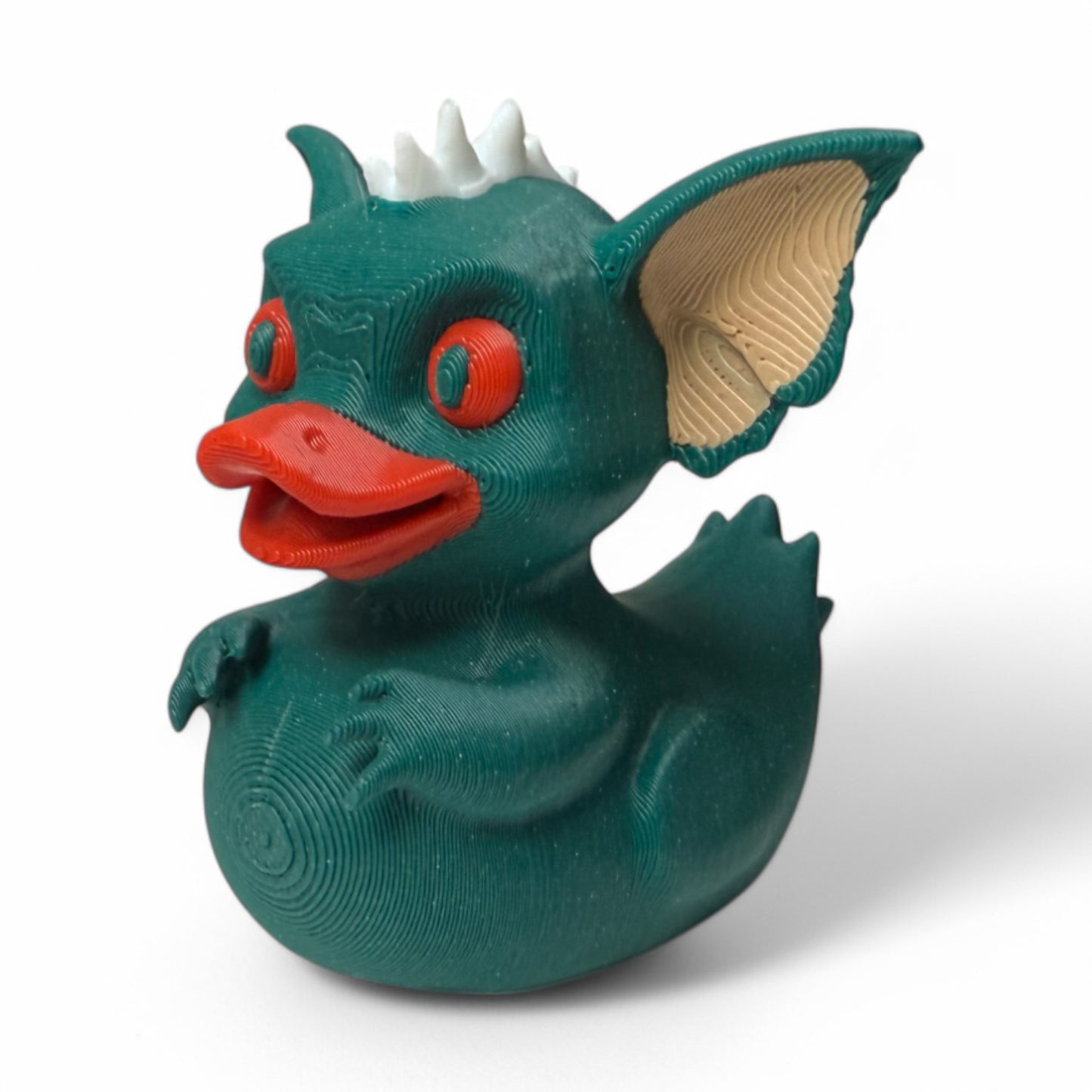 Gremlin Duck – 3D-Printed Duck with Mischievous Charm & Fuzzy Ears 3D-Printed Duck - Jeep Accessory - Rubber Duck - Great for ducking
