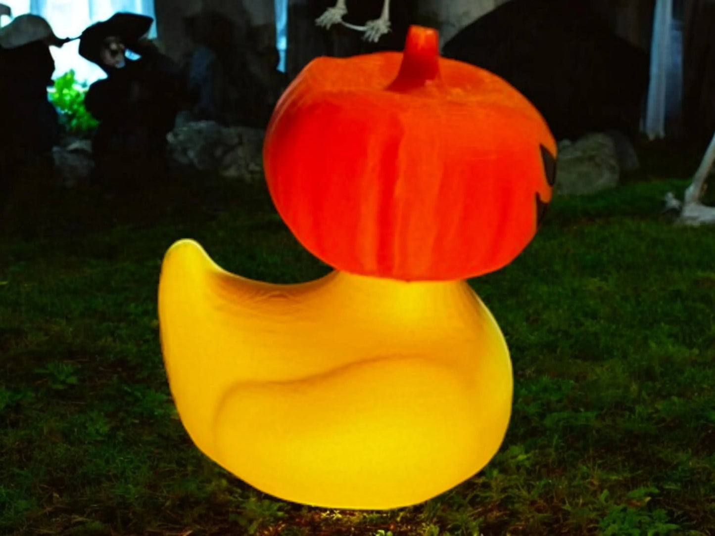 Jack-O-Lantern Duck 3D-Printed Duck - Jeep Accessory - Rubber Duck - Great for ducking