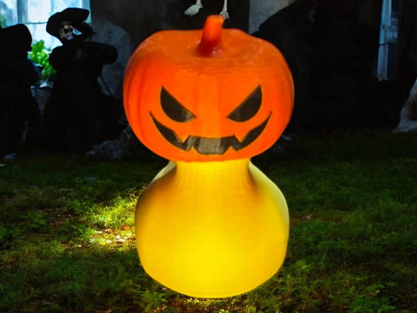 Jack-O-Lantern Duck 3D-Printed Duck - Jeep Accessory - Rubber Duck - Great for ducking