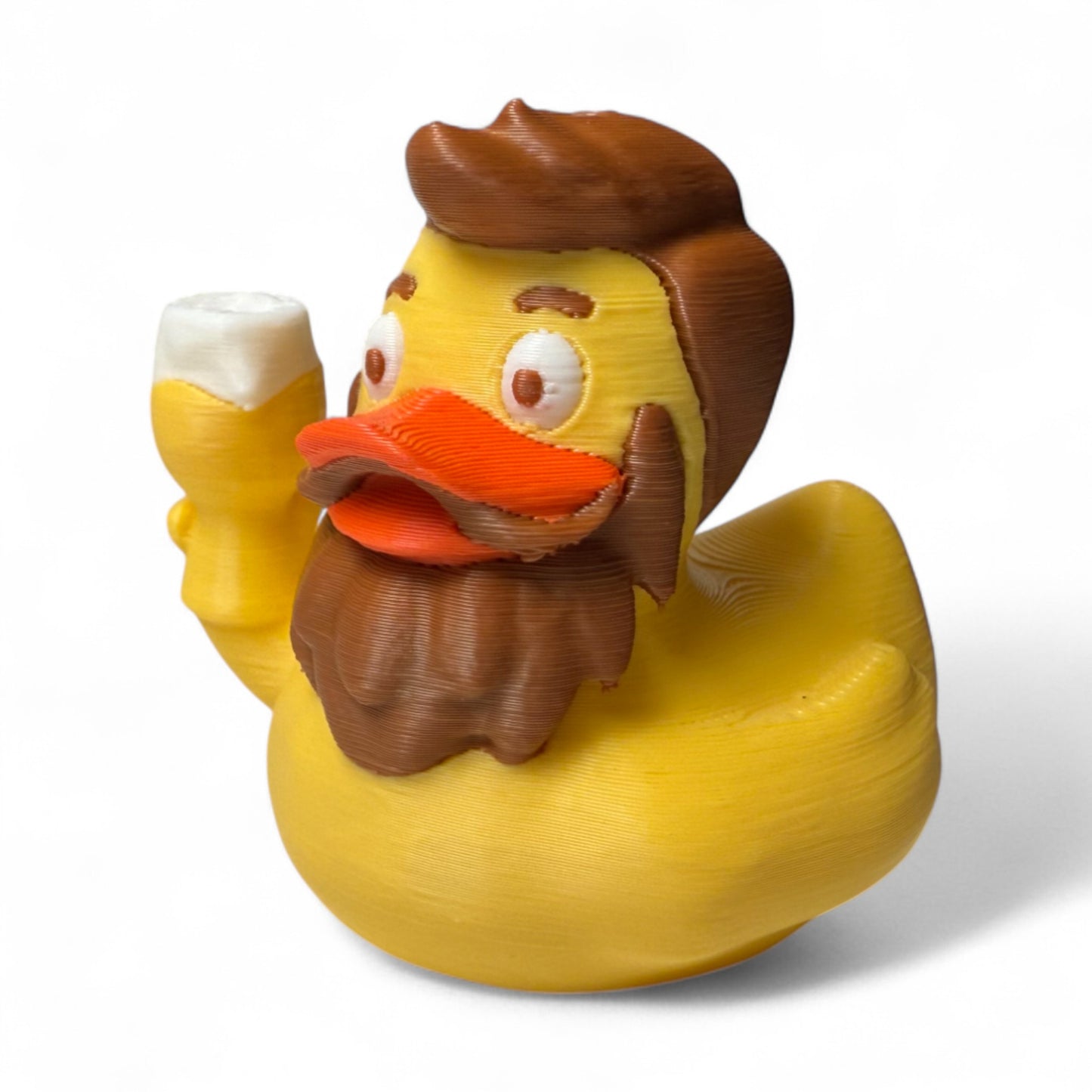 Jamie the IPA Duck – 3D-Printed Beer-Loving Duck with a Crafty Vibe and Mug 3D-Printed Duck - Jeep Accessory - Rubber Duck - Great for ducking
