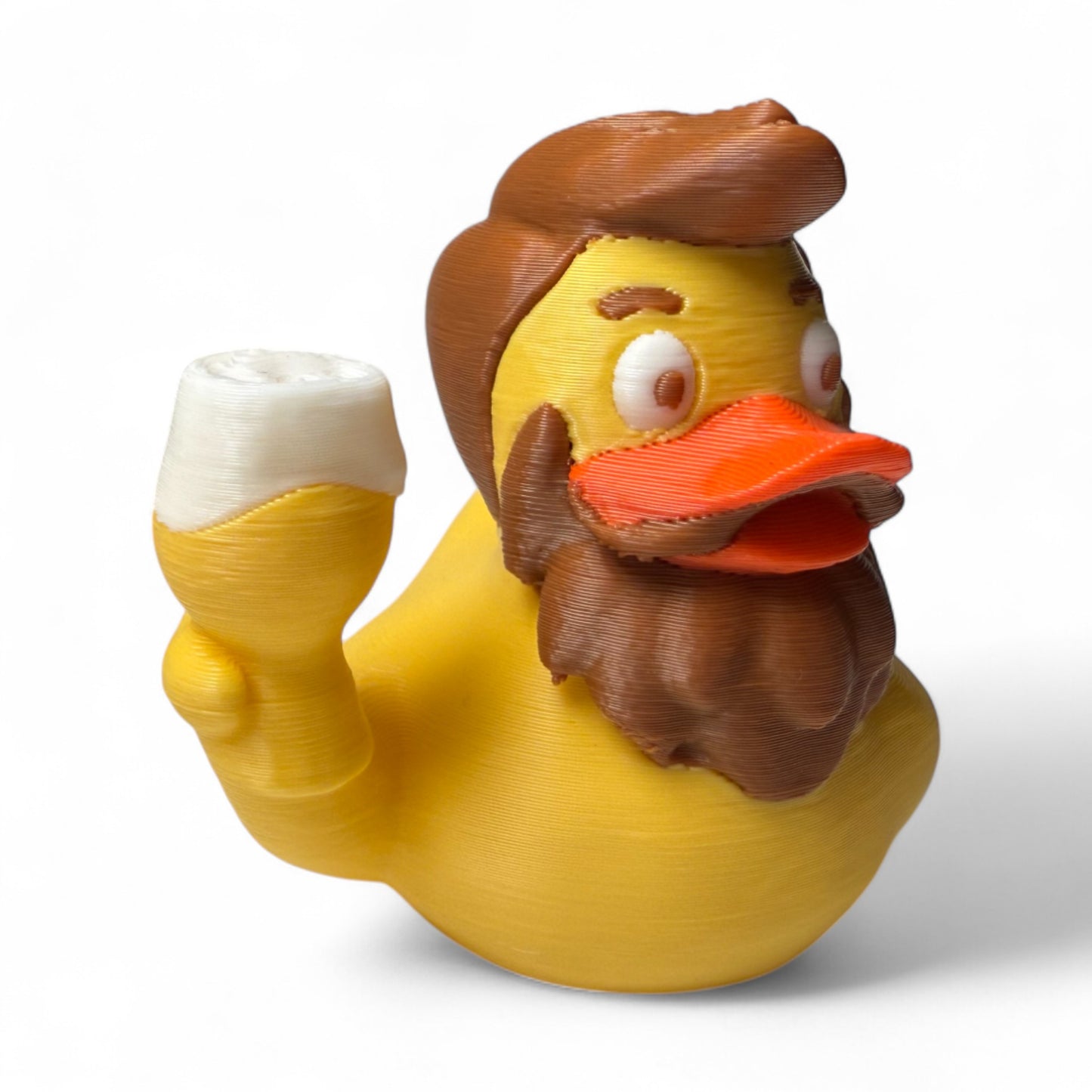 Jamie the IPA Duck – 3D-Printed Beer-Loving Duck with a Crafty Vibe and Mug 3D-Printed Duck - Jeep Accessory - Rubber Duck - Great for ducking