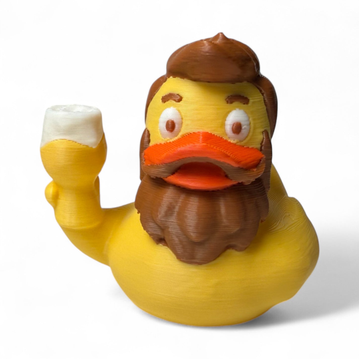 Jamie the IPA Duck – 3D-Printed Beer-Loving Duck with a Crafty Vibe and Mug 3D-Printed Duck - Jeep Accessory - Rubber Duck - Great for ducking