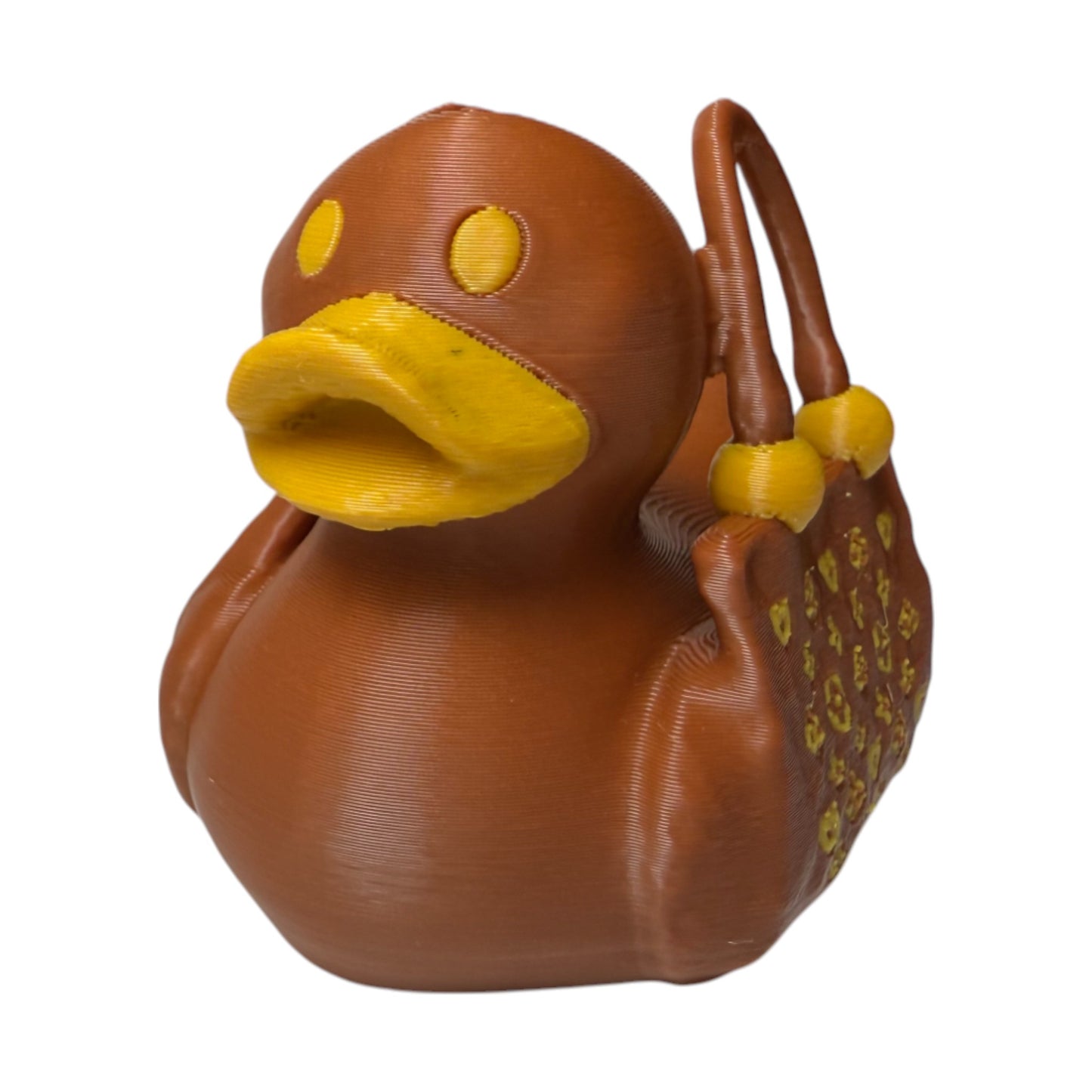Luxury Purse Duck – 3D-Printed Duck with Chic Handbag-Inspired Style 3D-Printed Duck - Jeep Accessory - Rubber Duck - Great for ducking