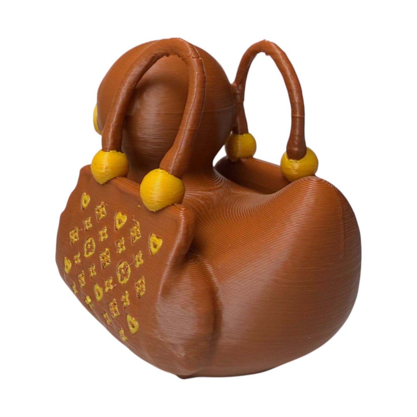 Luxury Purse Duck – 3D-Printed Duck with Chic Handbag-Inspired Style 3D-Printed Duck - Jeep Accessory - Rubber Duck - Great for ducking