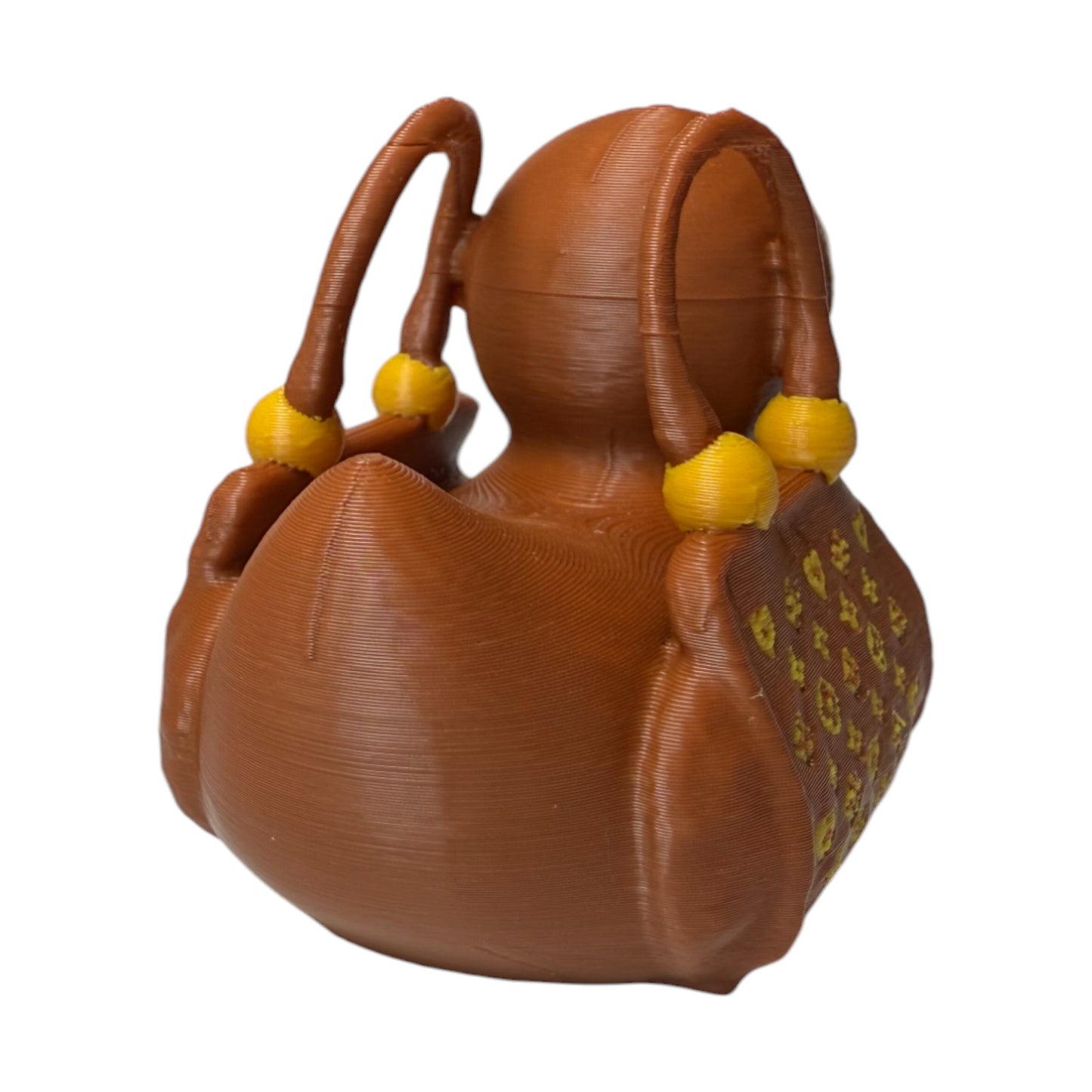Luxury Purse Duck – 3D-Printed Duck with Chic Handbag-Inspired Style 3D-Printed Duck - Jeep Accessory - Rubber Duck - Great for ducking