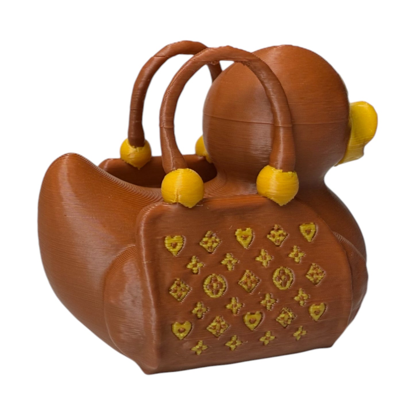 Luxury Purse Duck – 3D-Printed Duck with Chic Handbag-Inspired Style 3D-Printed Duck - Jeep Accessory - Rubber Duck - Great for ducking