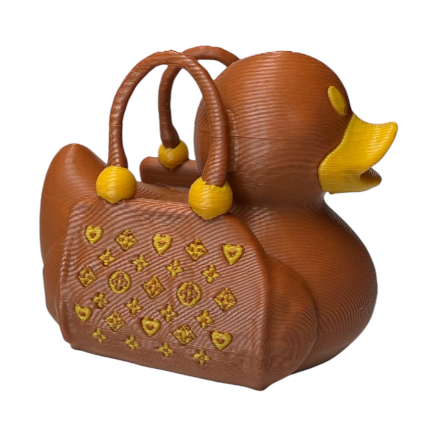 Luxury Purse Duck – 3D-Printed Duck with Chic Handbag-Inspired Style 3D-Printed Duck - Jeep Accessory - Rubber Duck - Great for ducking