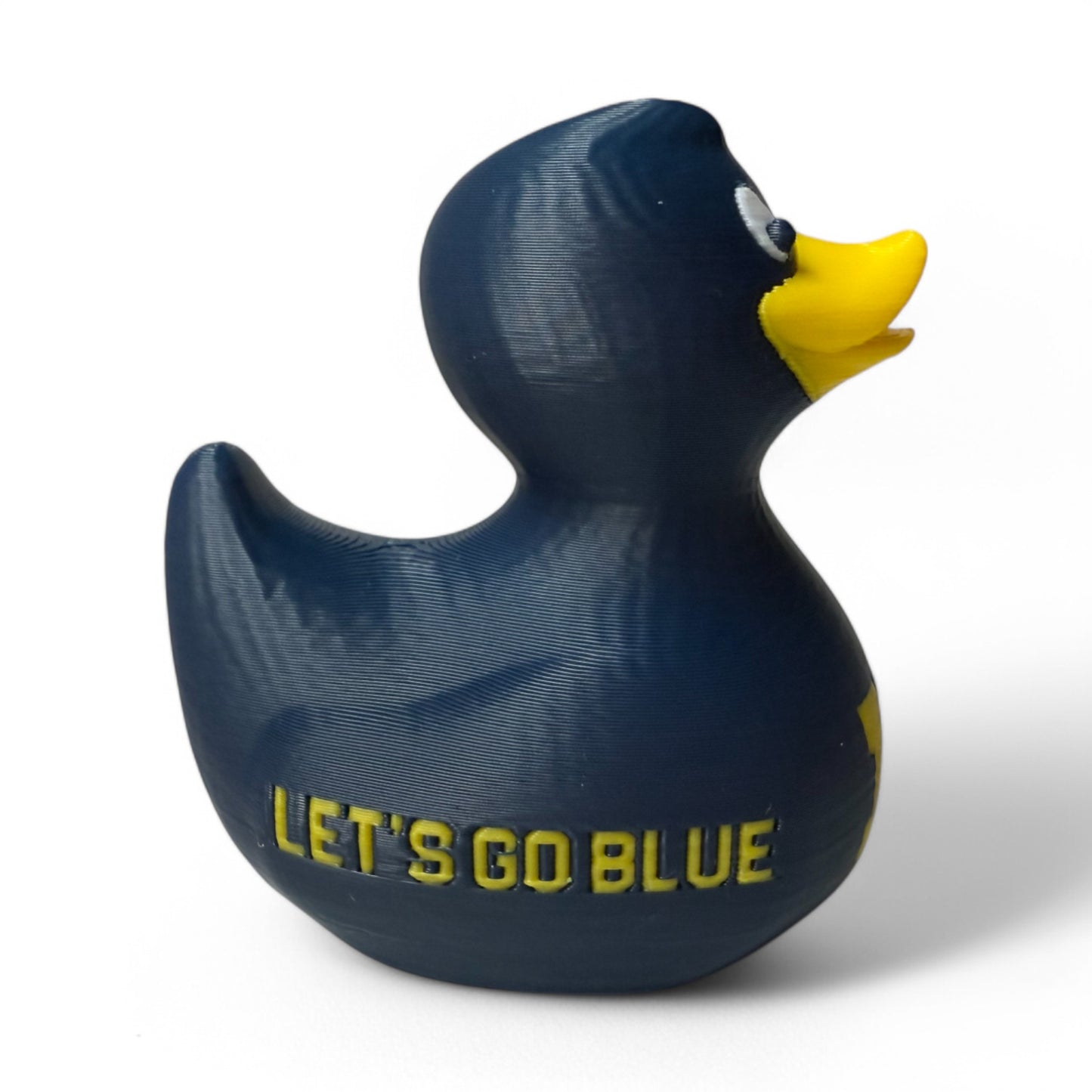 Michigan Wolverines Duck – Official 3D-Printed Duck with Team Spirit & M Pride 3D-Printed Duck - Jeep Accessory - Rubber Duck - Great for ducking