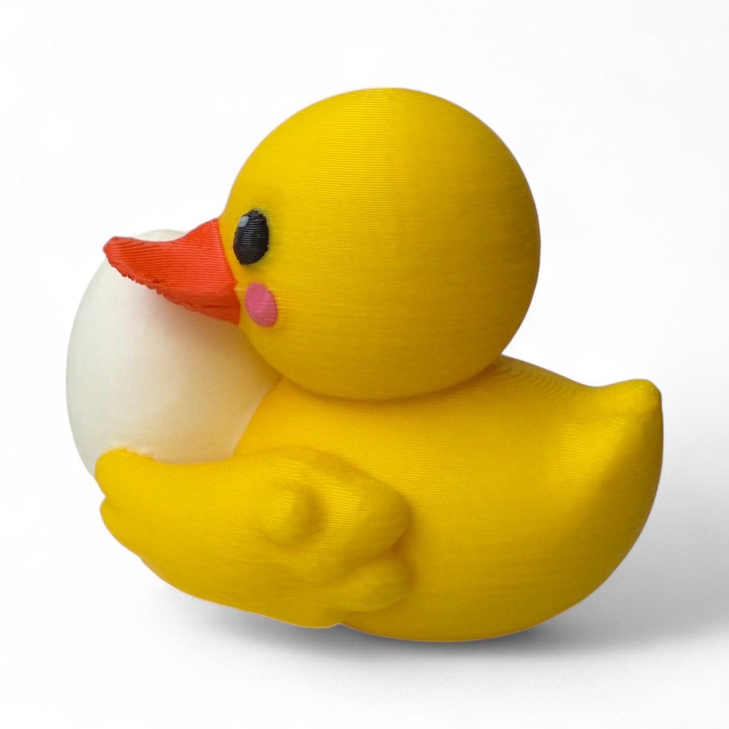 Mom Duck Holding an Egg – 3D-Printed Duck with Sweet Nesting Pose & Spring Energy 3D-Printed Duck - Jeep Accessory - Rubber Duck - Great for ducking