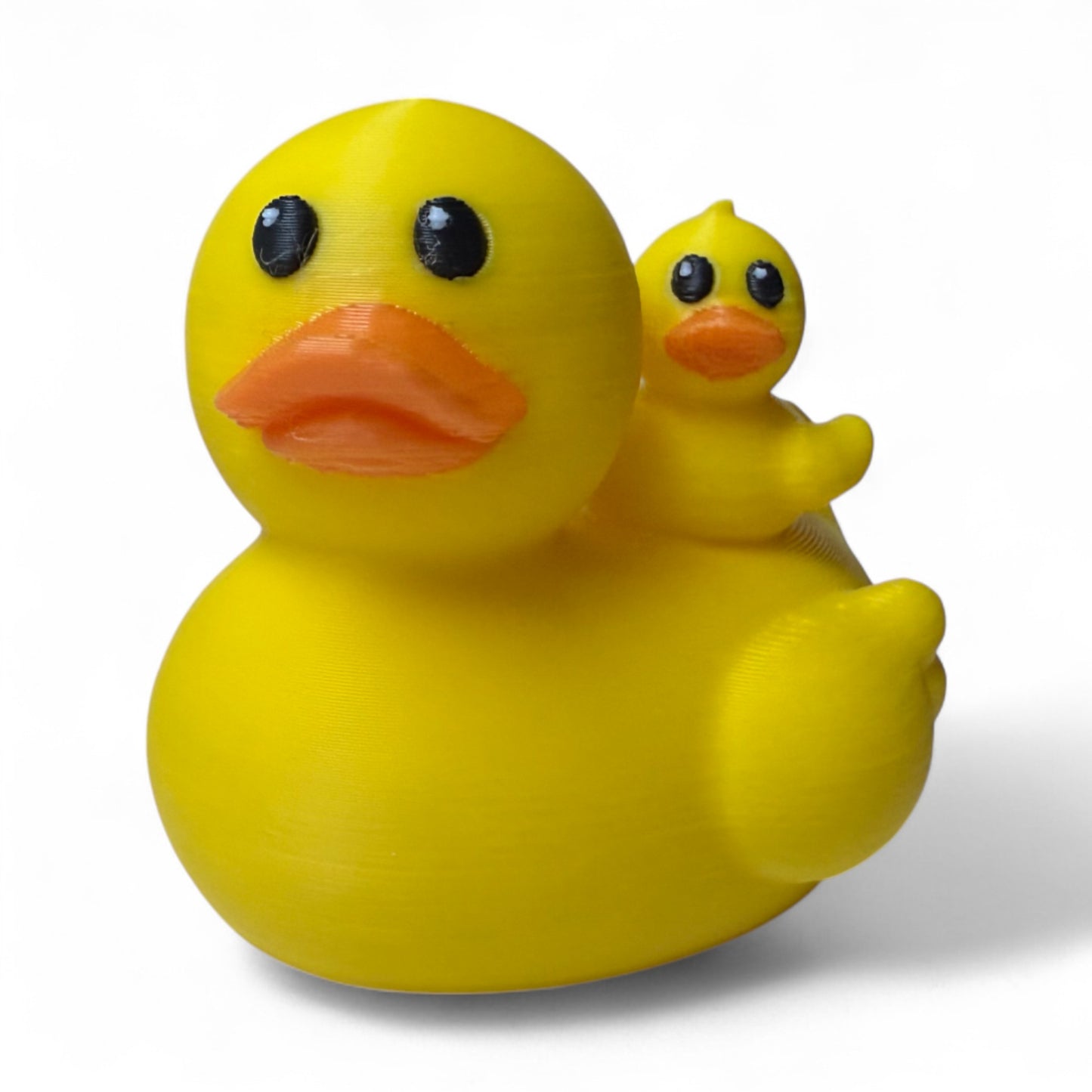Mom Duck with Baby – 3D-Printed Duck Duo with Baby Riding on Her Back 3D-Printed Duck - Jeep Accessory - Rubber Duck - Great for ducking