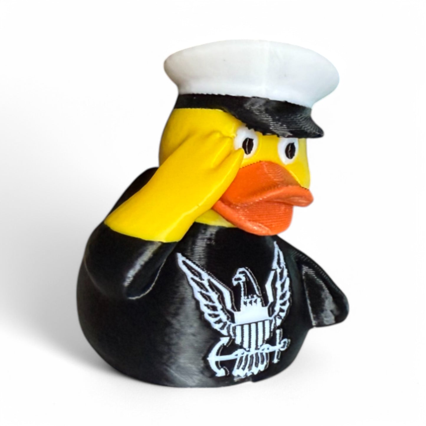Navy Duck – Patriotic & Nautical Duck Collectible 3D-Printed Duck - Jeep Accessory - Rubber Duck - Great for ducking
