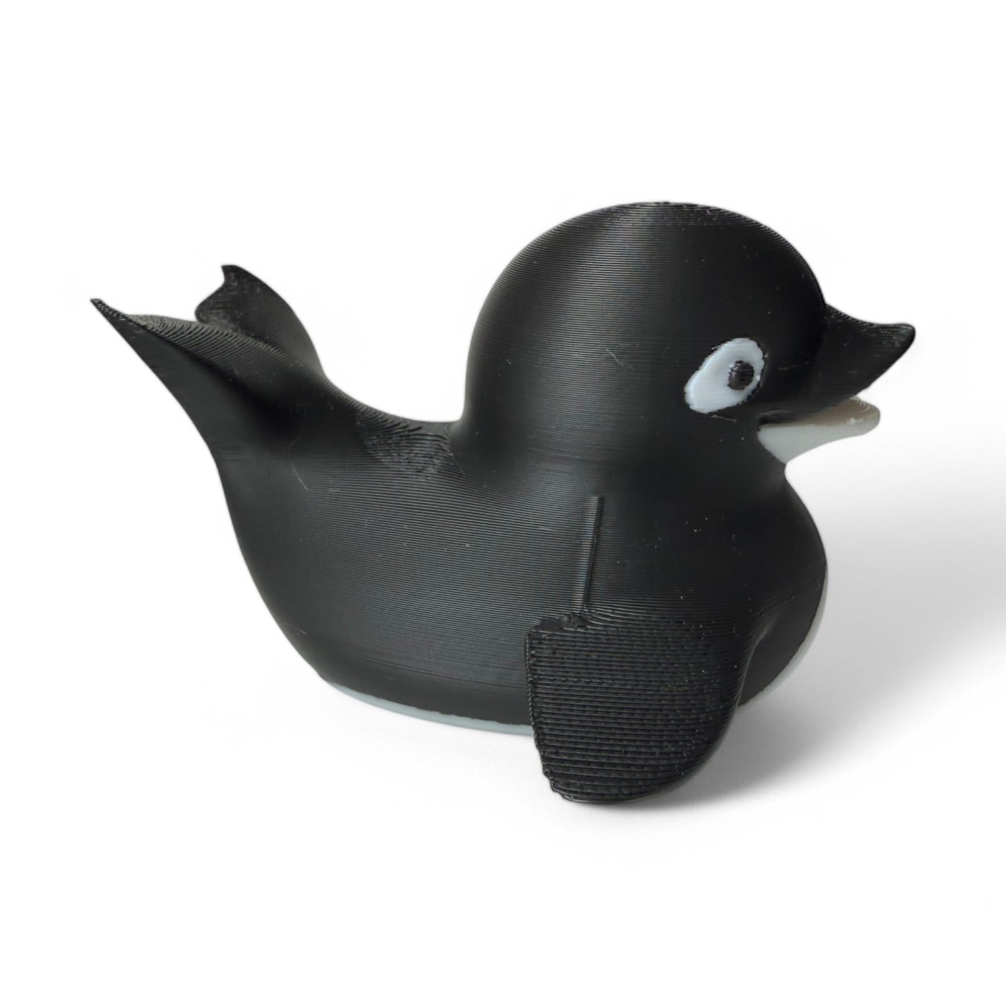 Orca Duck – 3D-Printed Black & White Duck Collectible with Ocean-Inspired Killer Whale Style 3D-Printed Duck - Jeep Accessory - Rubber Duck - Great for ducking