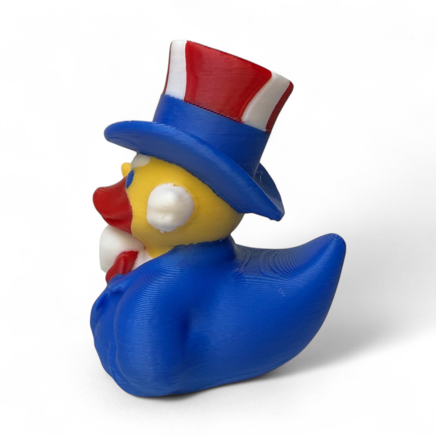 Patriotic Duck – 3D-Printed Americana Duck with Stars, Stripes & a Proud Pose 3D-Printed Duck - Jeep Accessory - Rubber Duck - Great for ducking