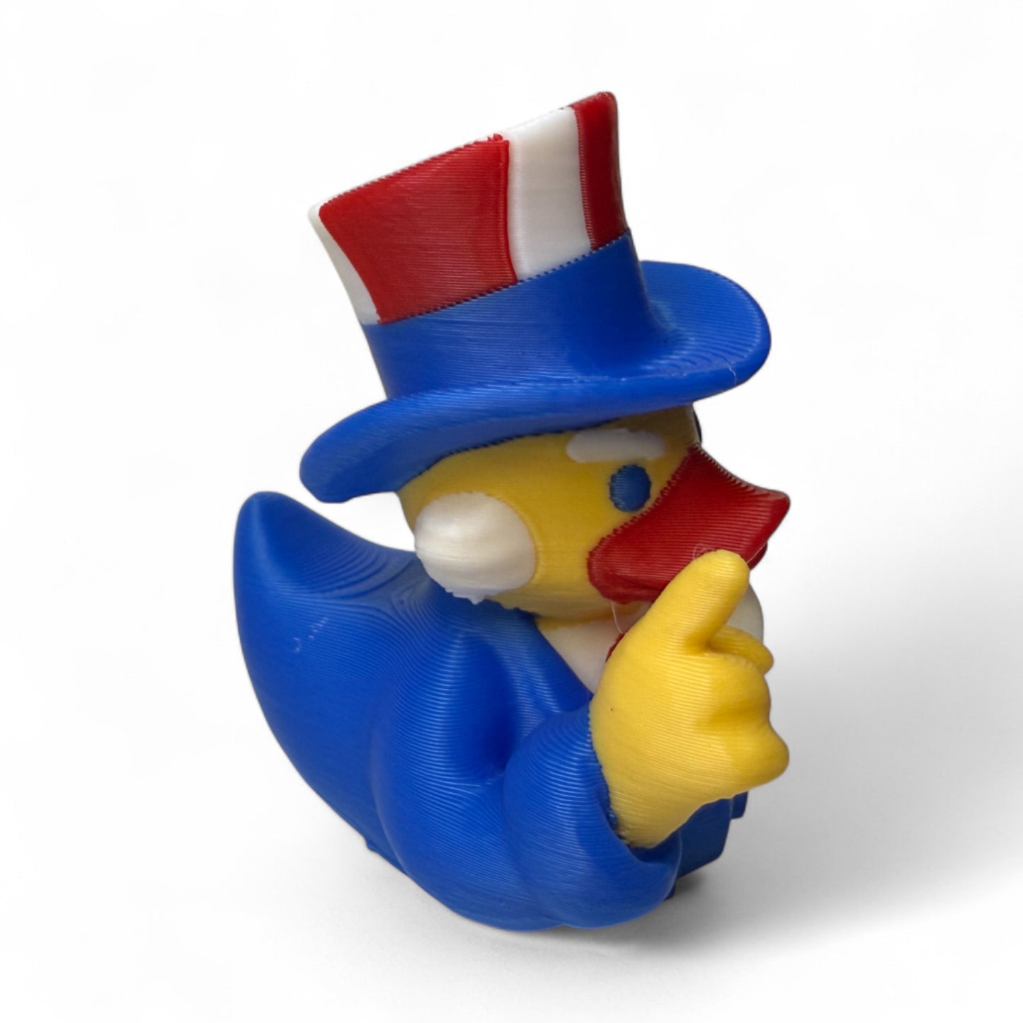 Patriotic Duck – 3D-Printed Americana Duck with Stars, Stripes & a Proud Pose 3D-Printed Duck - Jeep Accessory - Rubber Duck - Great for ducking