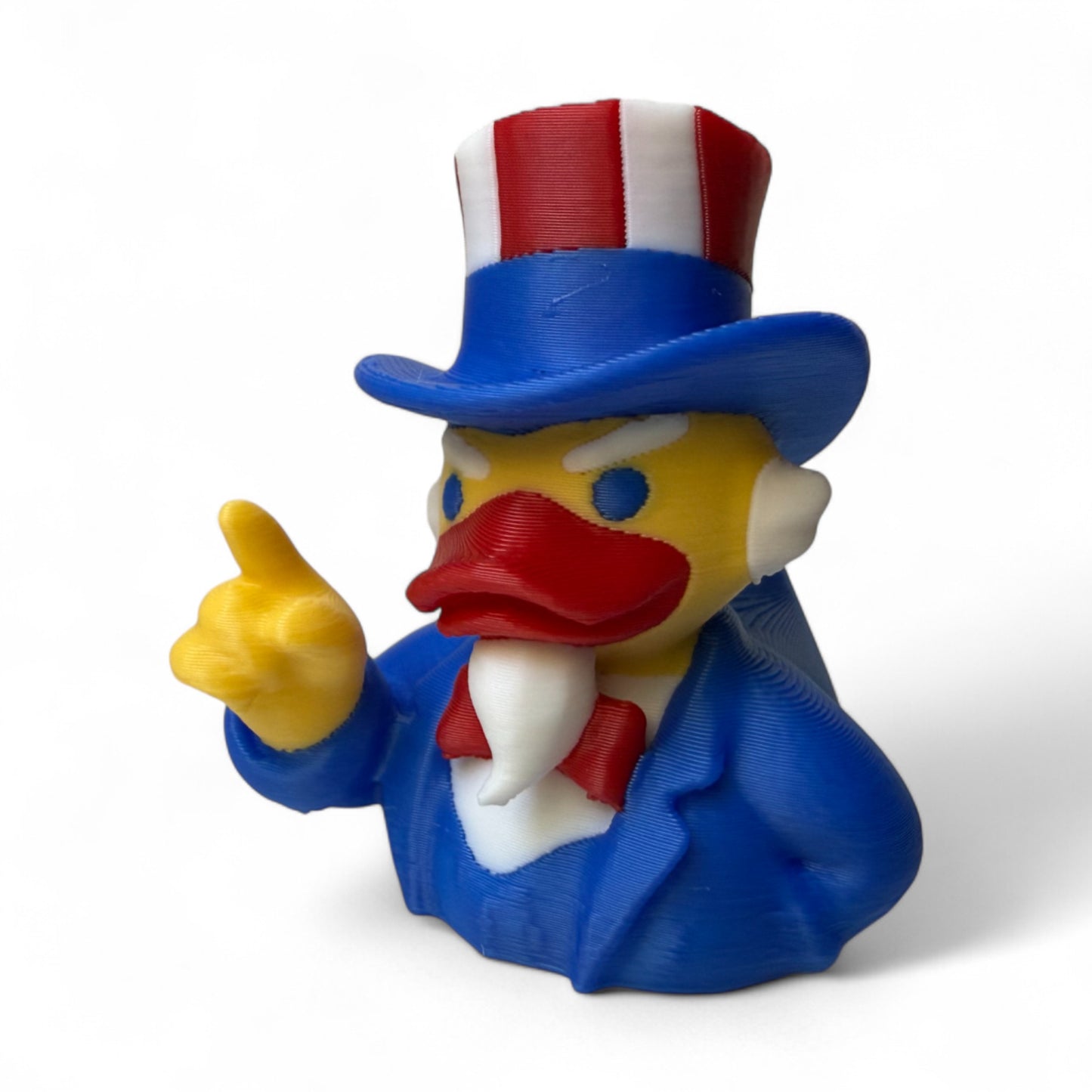 Patriotic Duck – 3D-Printed Americana Duck with Stars, Stripes & a Proud Pose 3D-Printed Duck - Jeep Accessory - Rubber Duck - Great for ducking