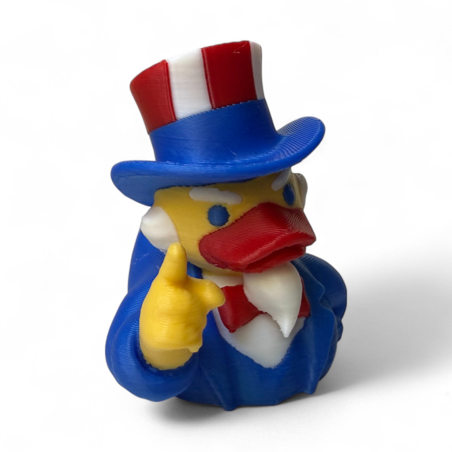 Patriotic Duck – 3D-Printed Americana Duck with Stars, Stripes & a Proud Pose 3D-Printed Duck - Jeep Accessory - Rubber Duck - Great for ducking