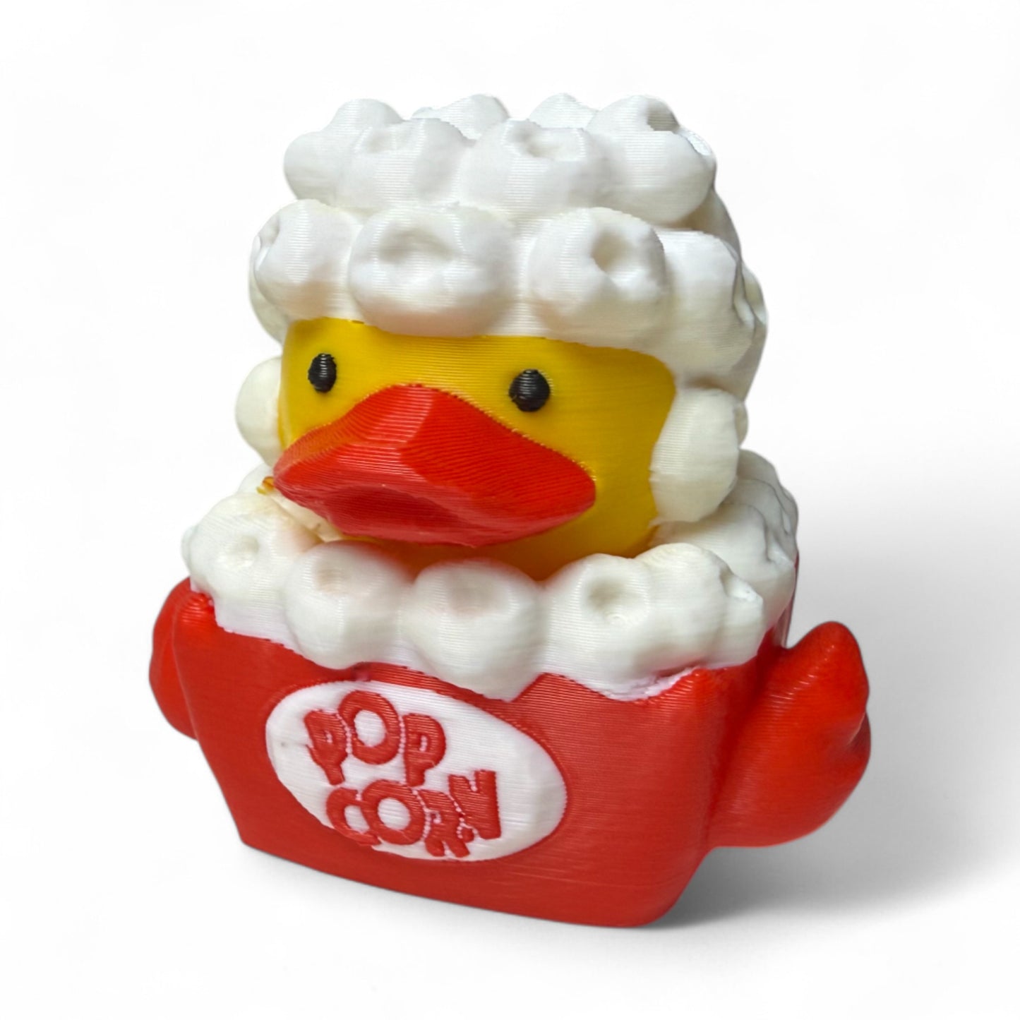Popcorn and Soda Duck Set – 3D-Printed Snack Duo with Movie Theater Vibes 3D-Printed Duck - Jeep Accessory - Rubber Duck - Great for ducking