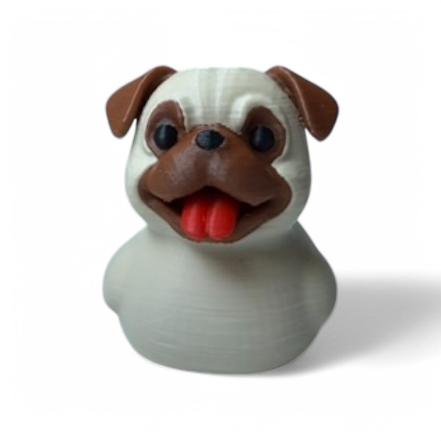 Pug Duck – Adorable & Wrinkly Dog-Inspired Duck Collectible 3D-Printed Duck - Jeep Accessory - Rubber Duck - Great for ducking