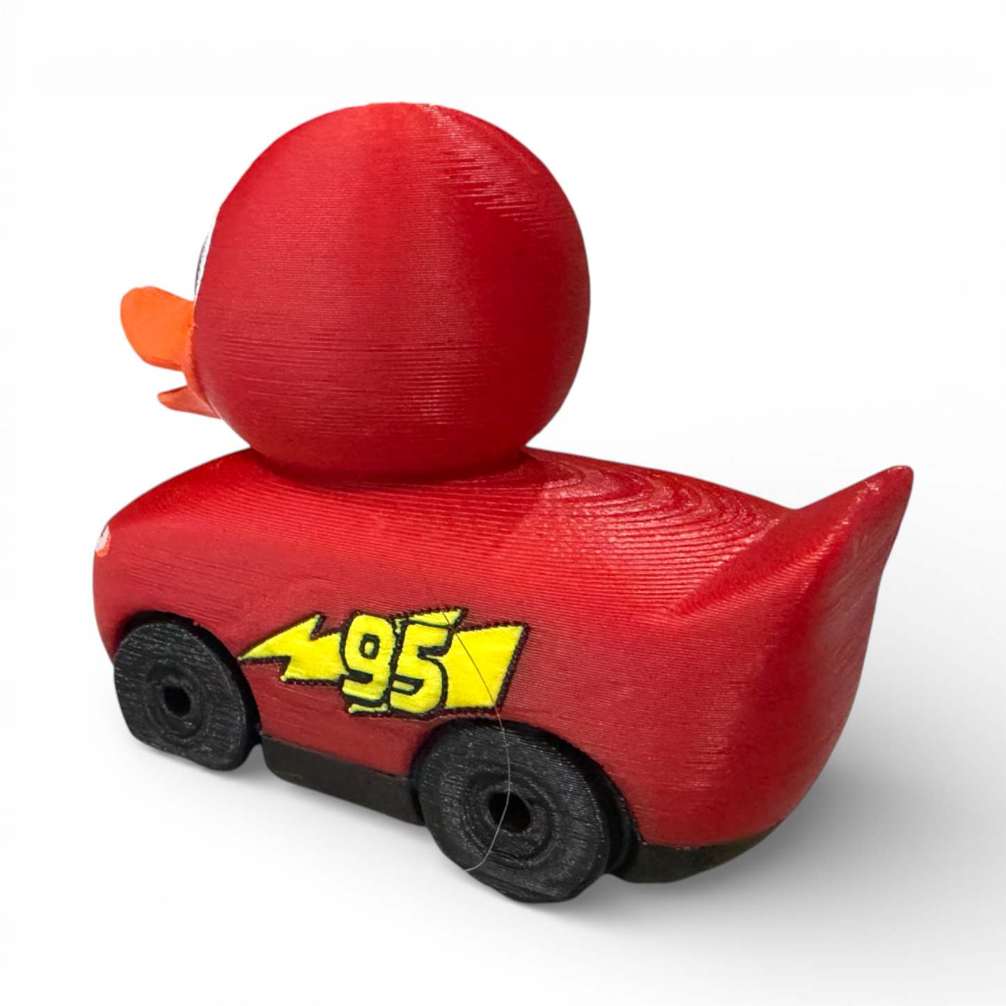 Race Car Duck 3D Printed Red PLA Based Duck for Adventure Lovers - 3D Printed 3D-Printed Duck - Jeep Accessory - Rubber Duck - Great for ducking