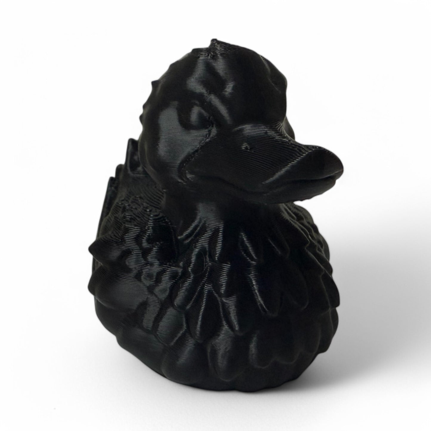 Raven Duck – 3D-Printed Mysterious Duck Collectible with Gothic Feathers & Dark Elegance 3D-Printed Duck - Jeep Accessory - Rubber Duck - Great for ducking