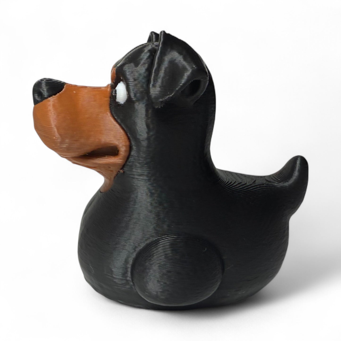 Rottweiler Duck – 3D-Printed Tough Yet Lovable Duck Inspired by the Rottweiler 3D-Printed Duck - Jeep Accessory - Rubber Duck - Great for ducking