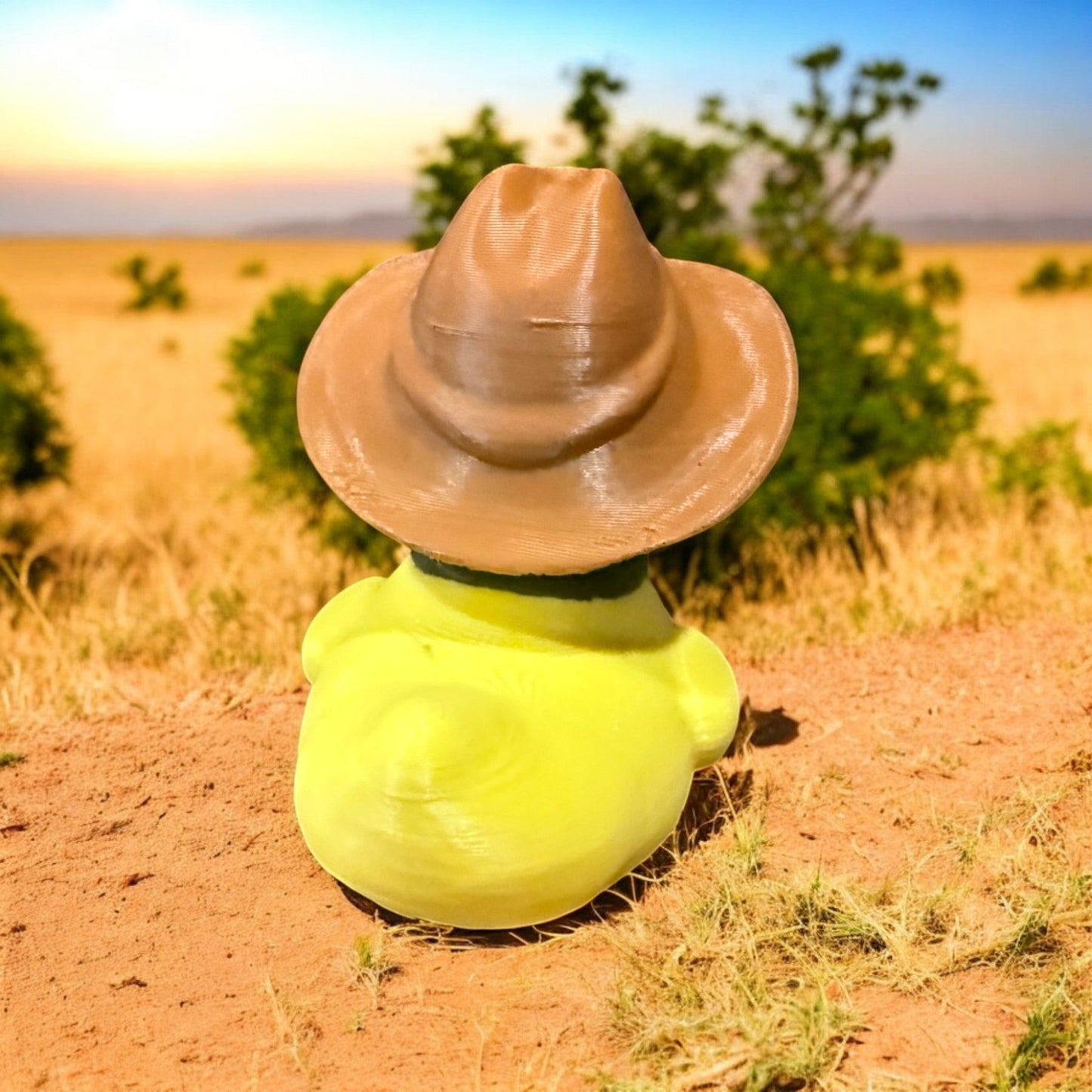 Safari Duck – 3D-Printed Duck Dressed for Adventure with Binoculars & Jungle Hat 3D-Printed Duck - Jeep Accessory - Rubber Duck - Great for ducking