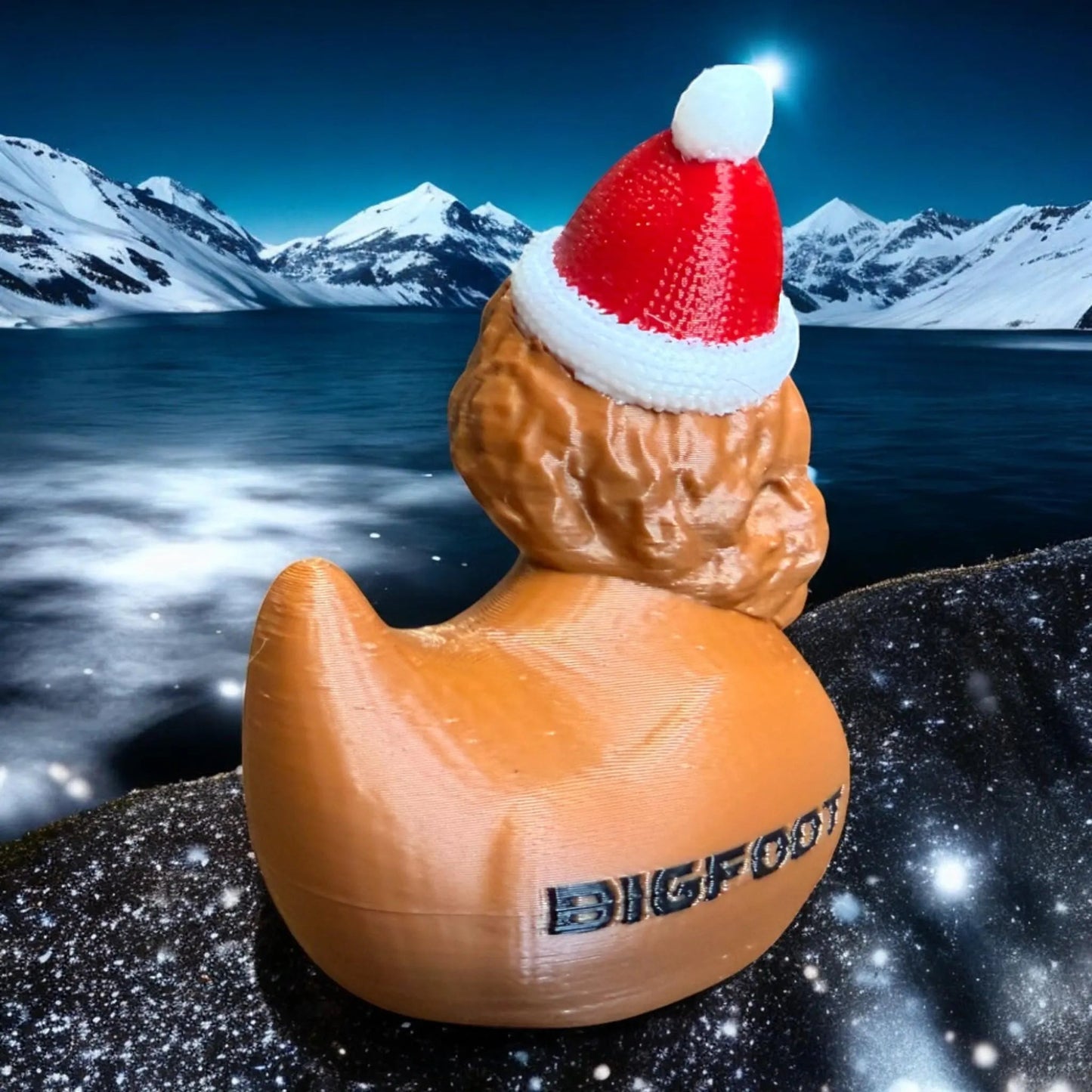 Santa Big Foot 3D-Printed Duck - Jeep Accessory - Rubber Duck - Great for ducking